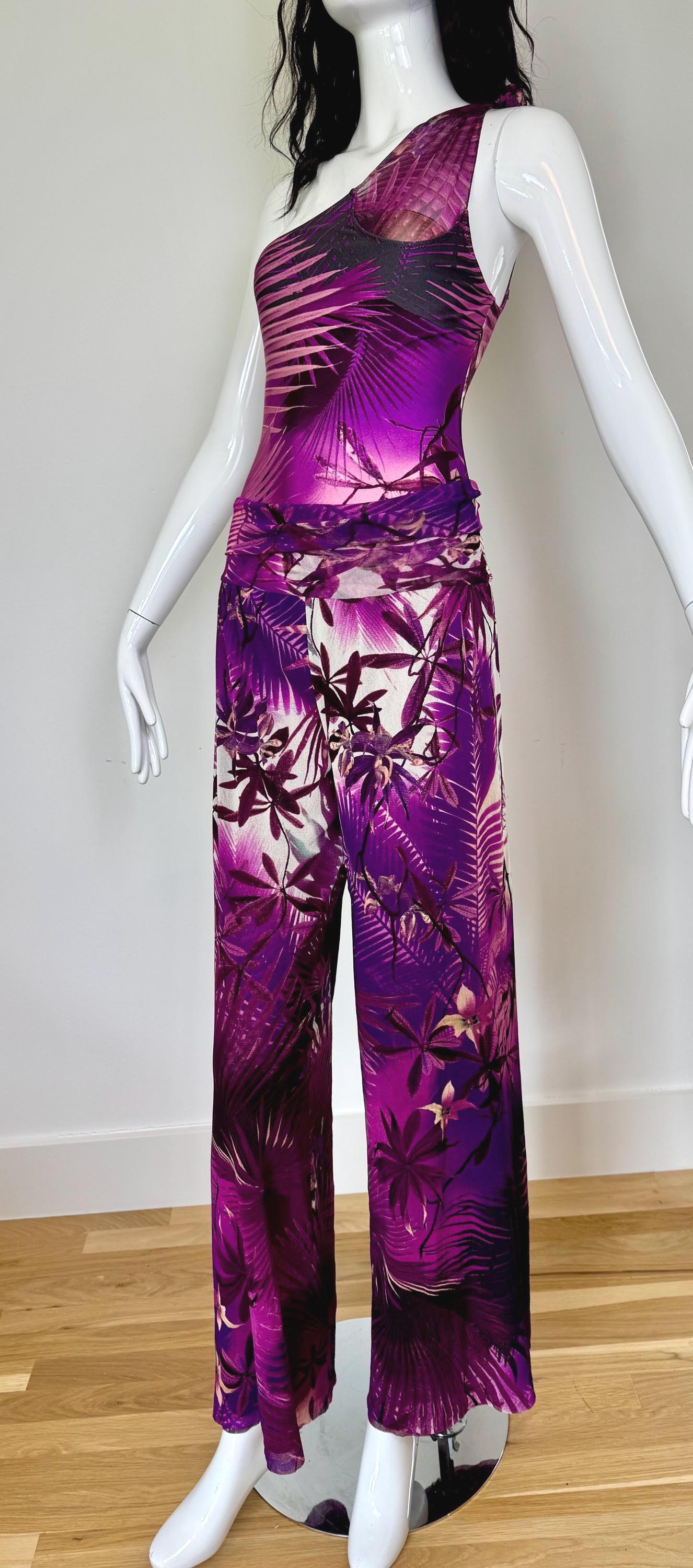 90s Jean Paul Gaultier Soleil Tropical Swimsuit and Mesh Pants Ensemble