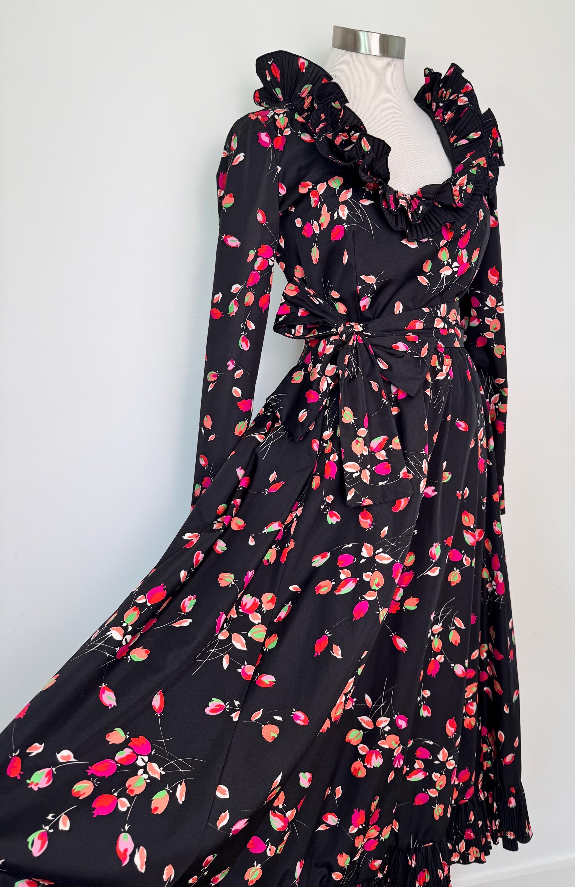 Vintage Ruffled Victor Costa Dress