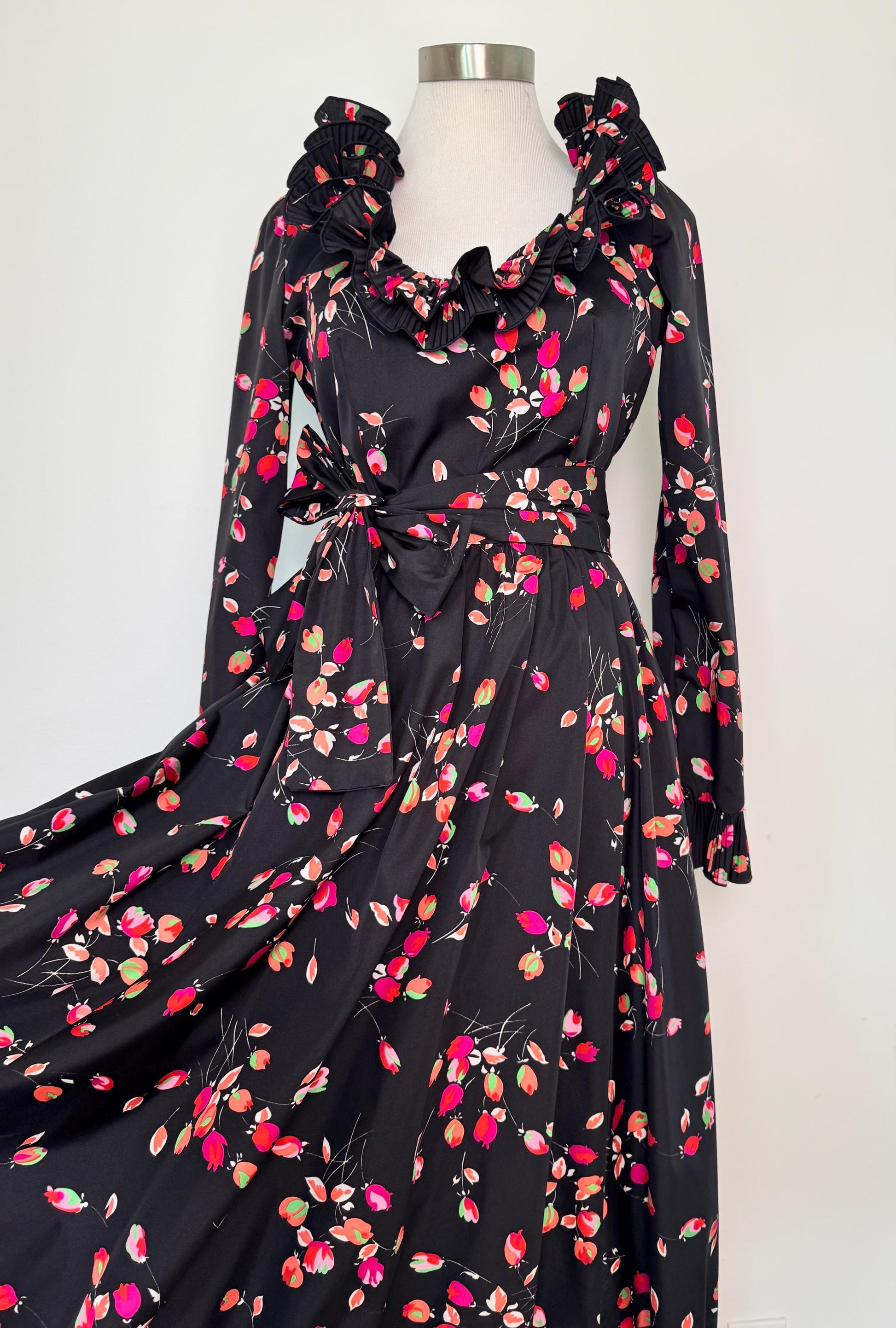 Vintage Ruffled Victor Costa Dress