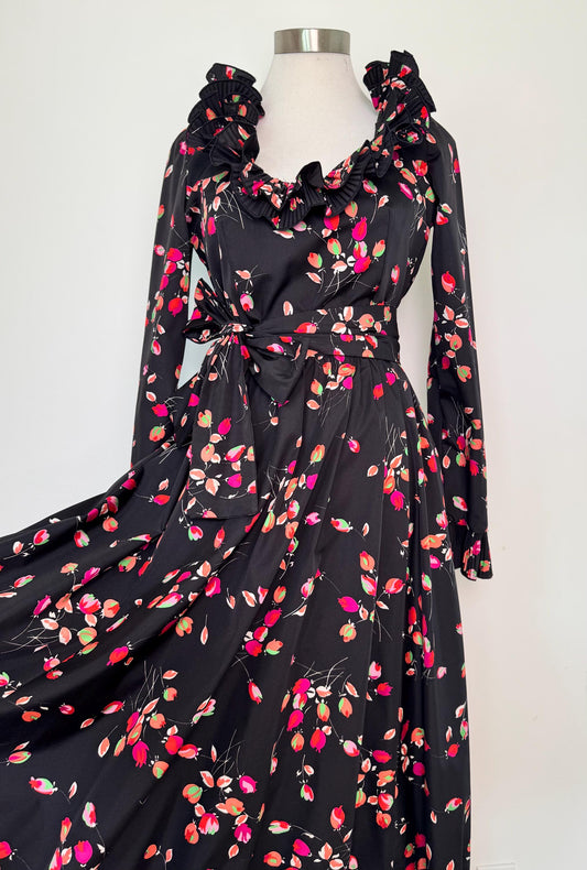 Vintage Ruffled Victor Costa Dress