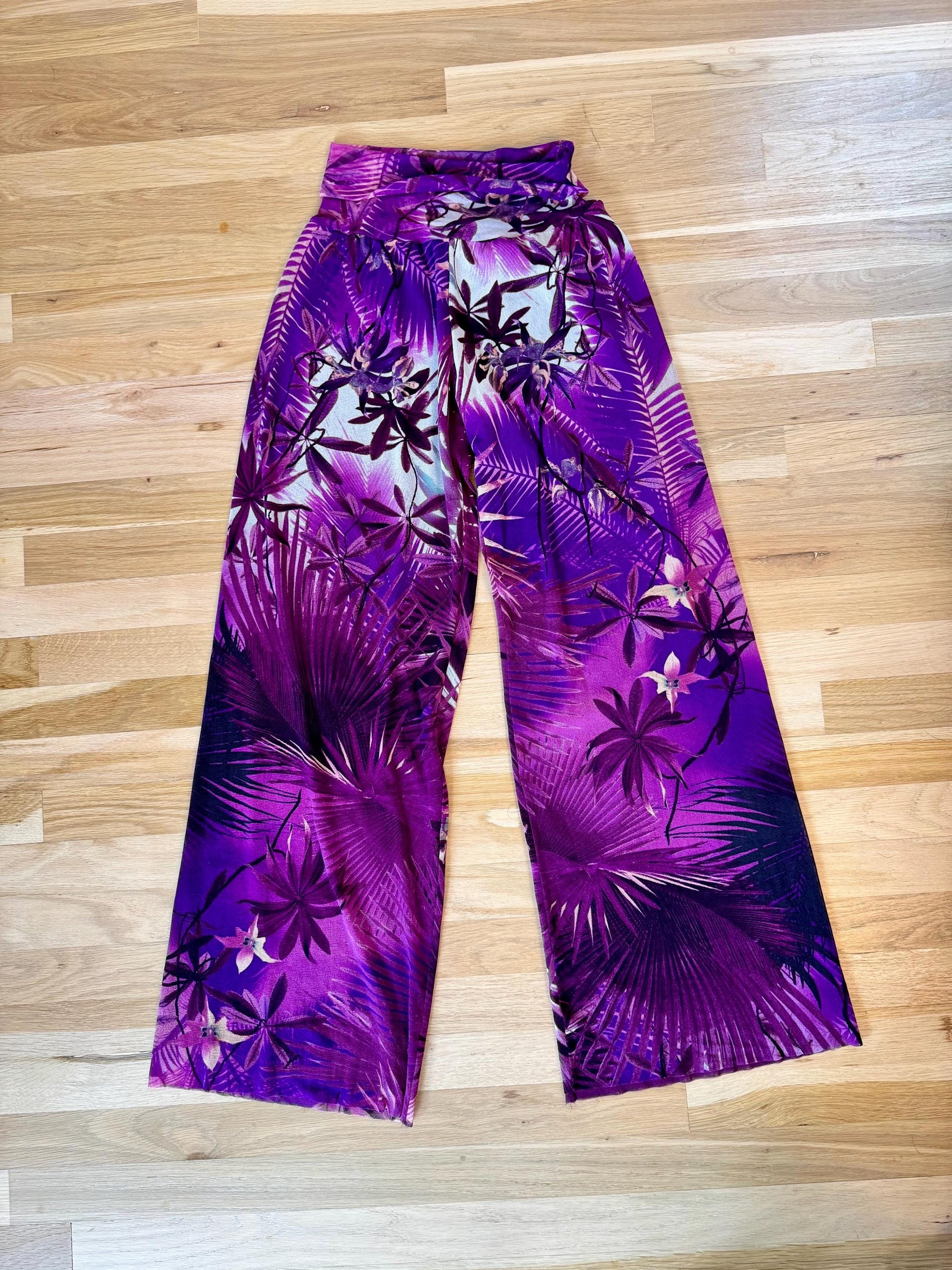 90s Jean Paul Gaultier Soleil Tropical Swimsuit and Mesh Pants Ensemble