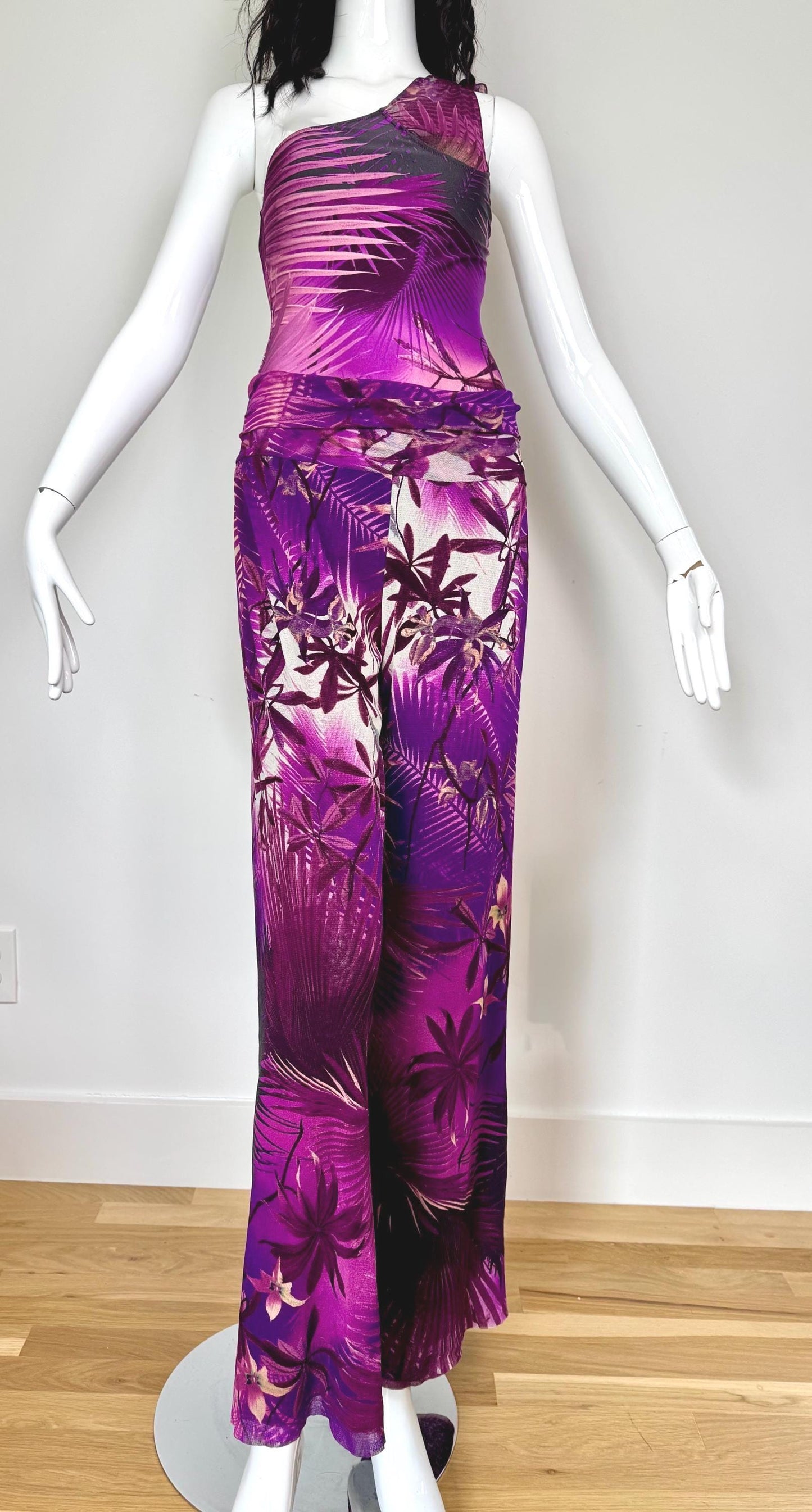 90s Jean Paul Gaultier Soleil Tropical Swimsuit and Mesh Pants Ensemble