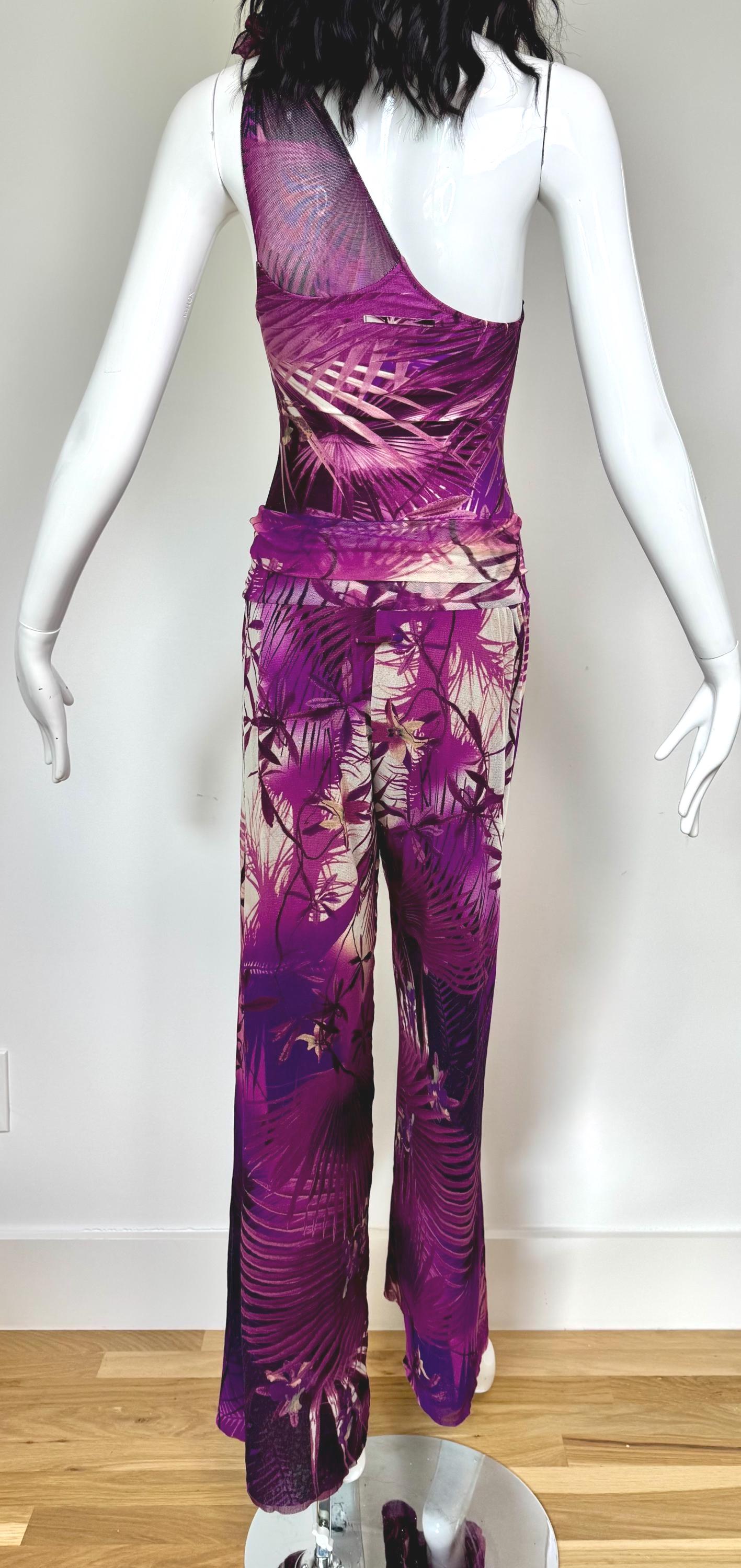 90s Jean Paul Gaultier Soleil Tropical Swimsuit and Mesh Pants Ensemble