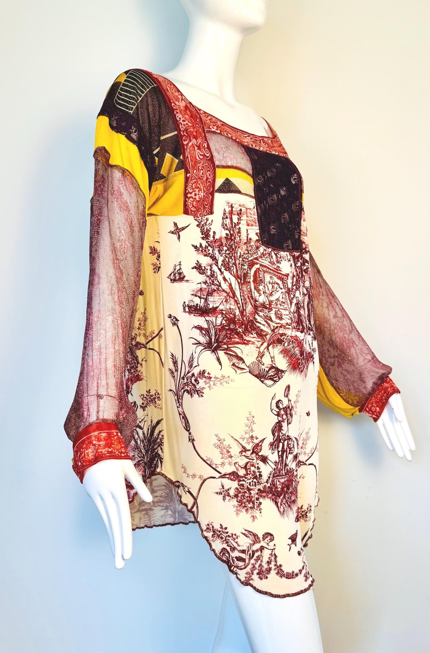 Vintage Jean Paul Gaultier Patchwork Mini Dress
