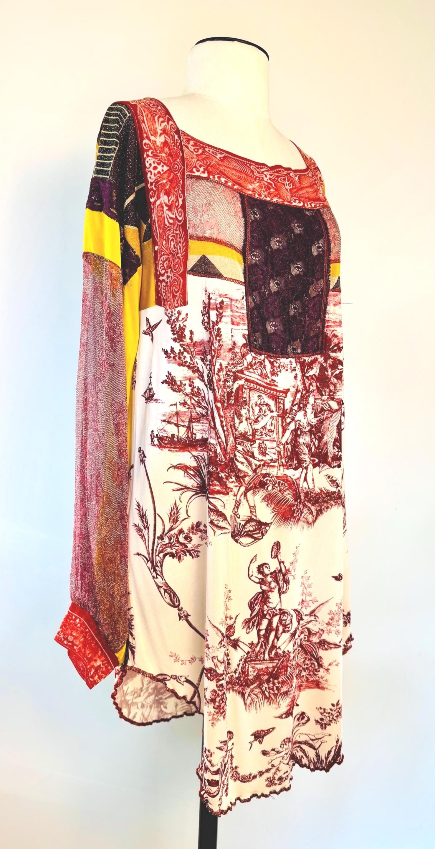 Vintage Jean Paul Gaultier Patchwork Mini Dress