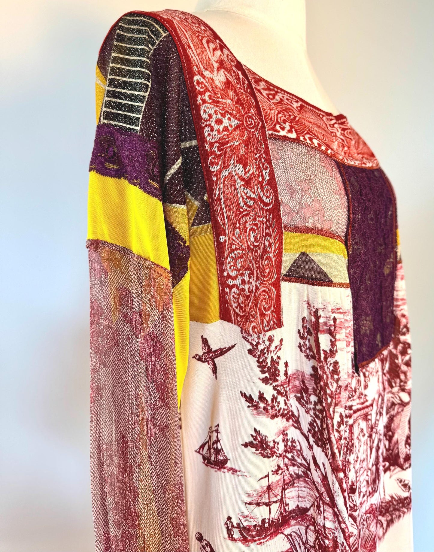 Vintage Jean Paul Gaultier Patchwork Mini Dress