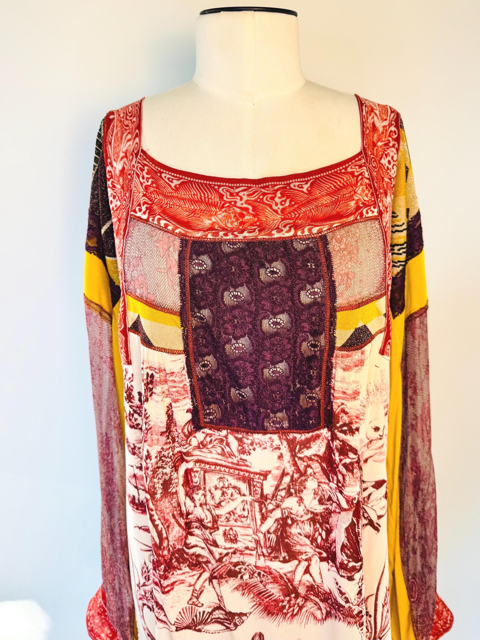 Vintage Jean Paul Gaultier Patchwork Mini Dress