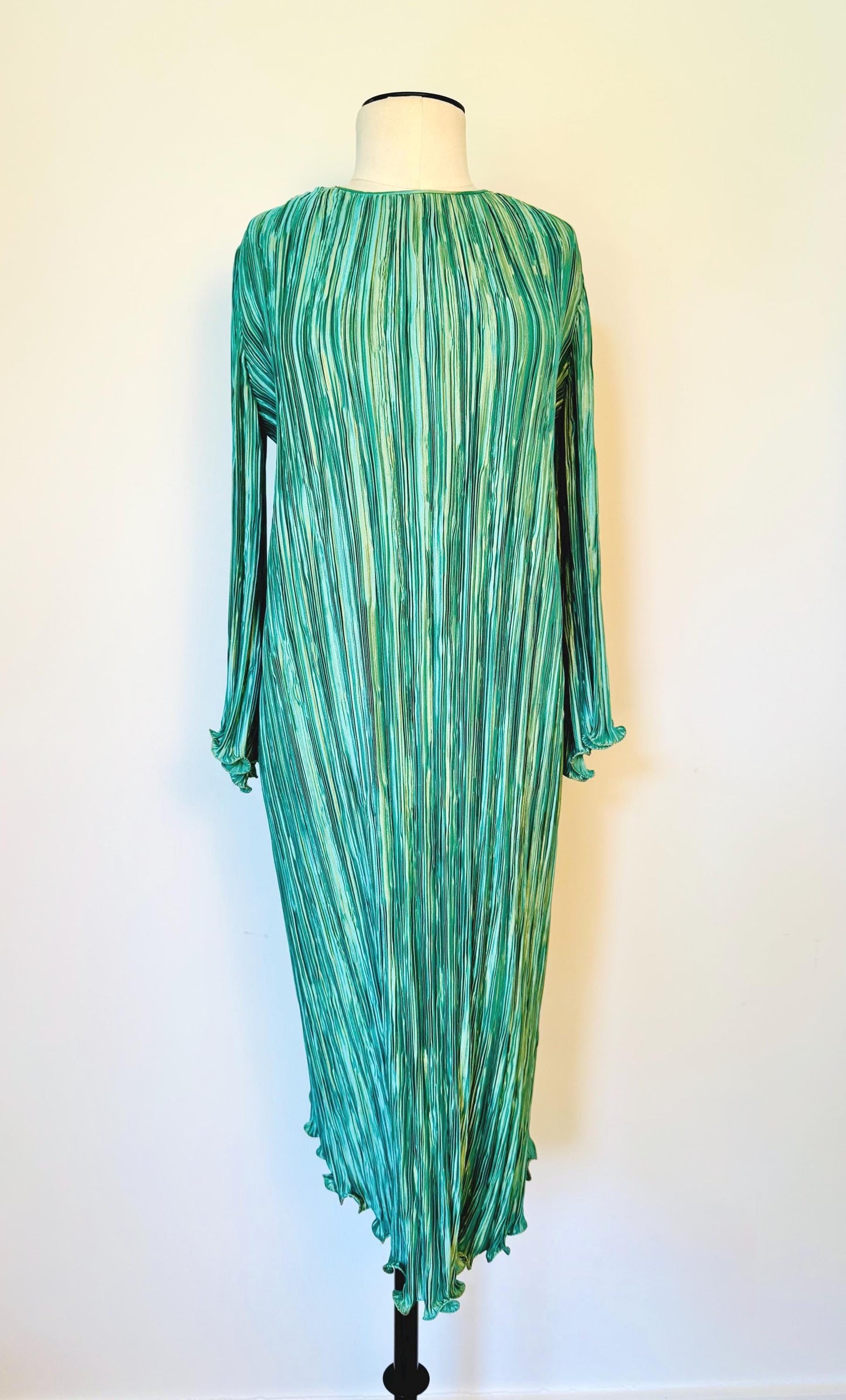 Late 70s Mary McFadden Plisse MIni Tunic Dress