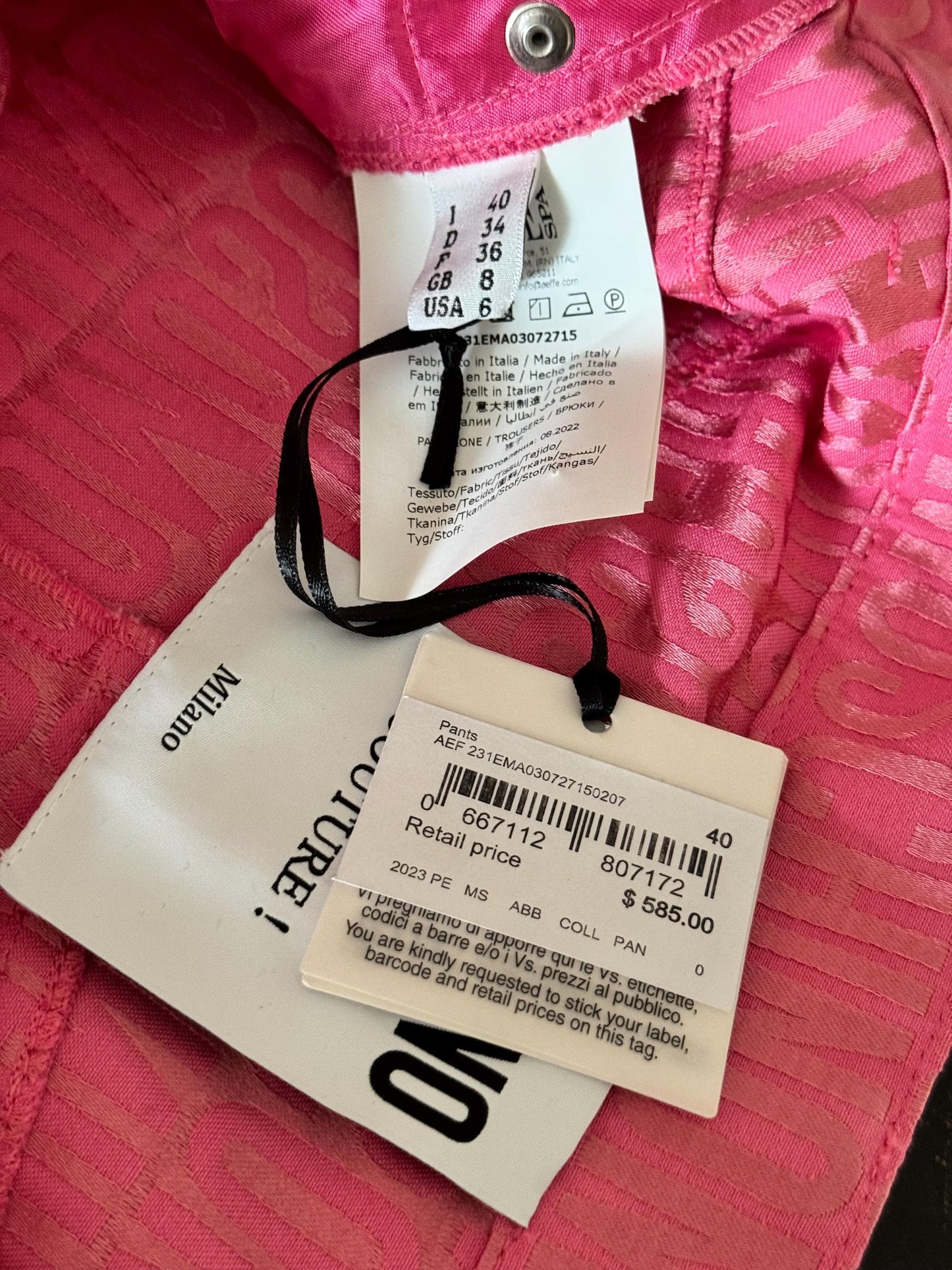 Moschino Couture Logo Pink Shorts
