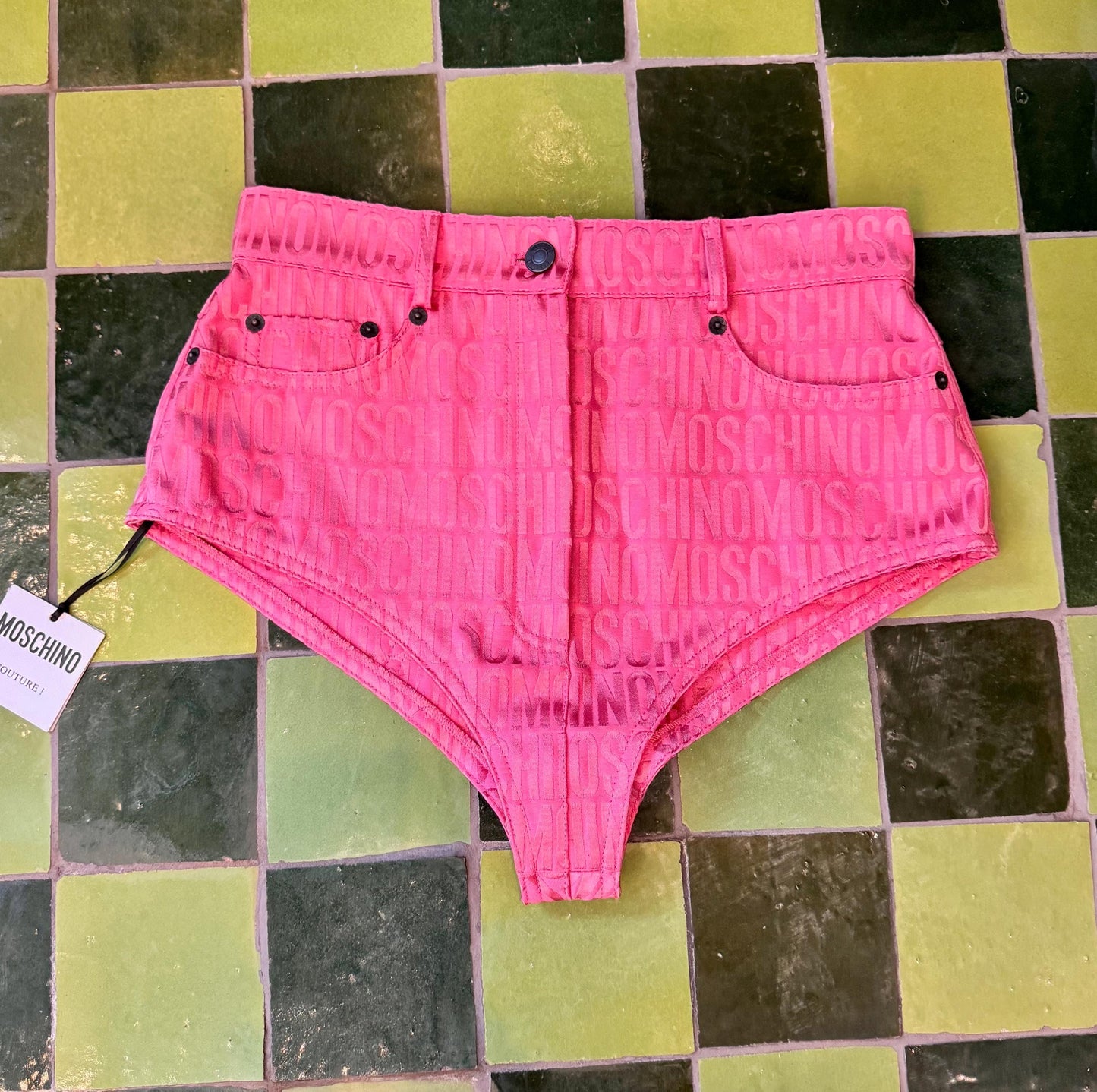 Moschino Couture Logo Pink Shorts