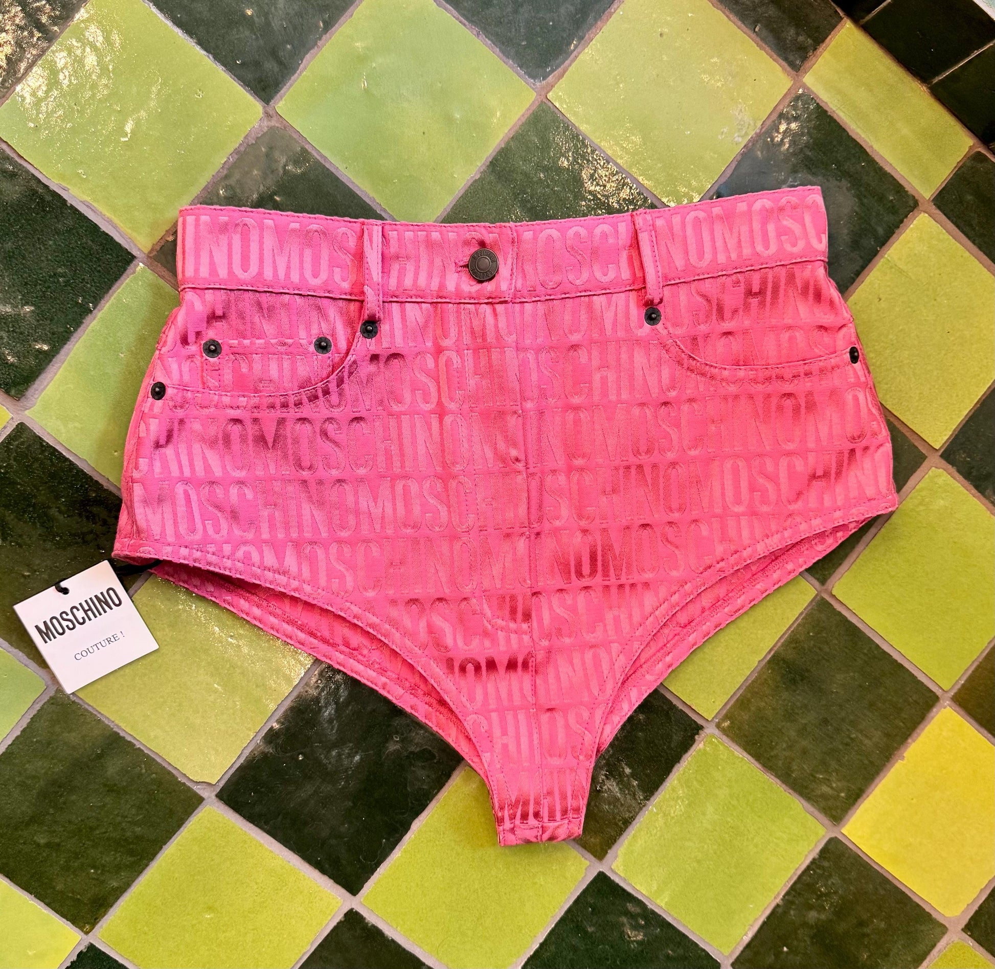 Moschino Couture Logo Pink Shorts