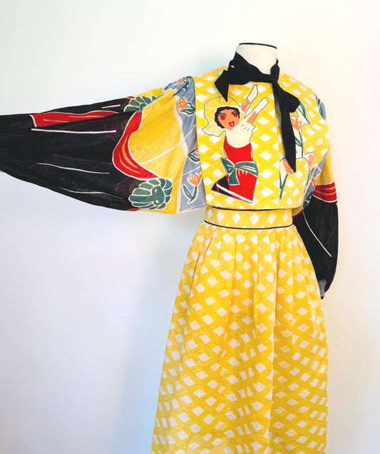 RARE Michael Vollbracht Wearable Art Skirt Set