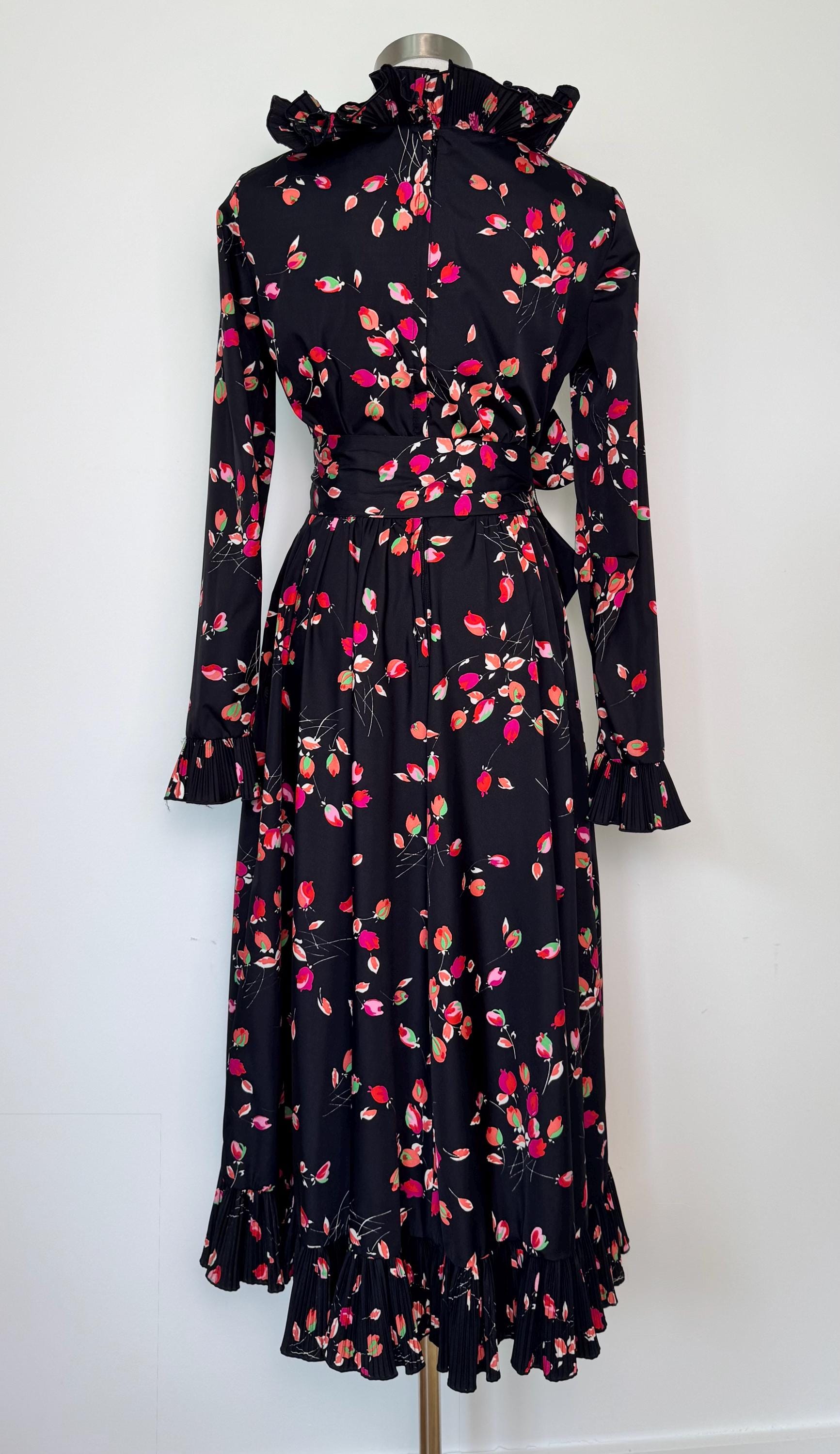 Vintage Ruffled Victor Costa Dress