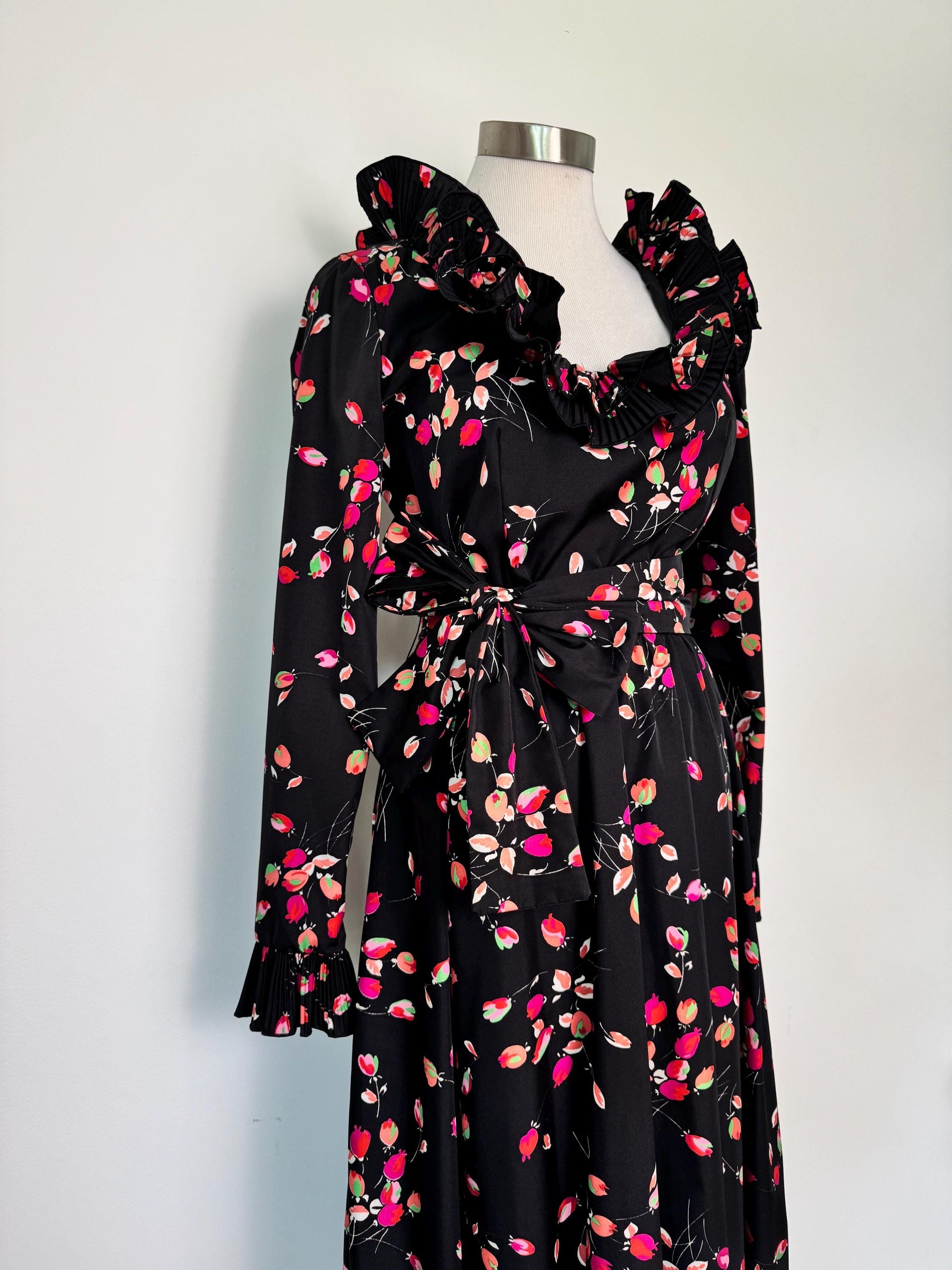 Vintage Ruffled Victor Costa Dress
