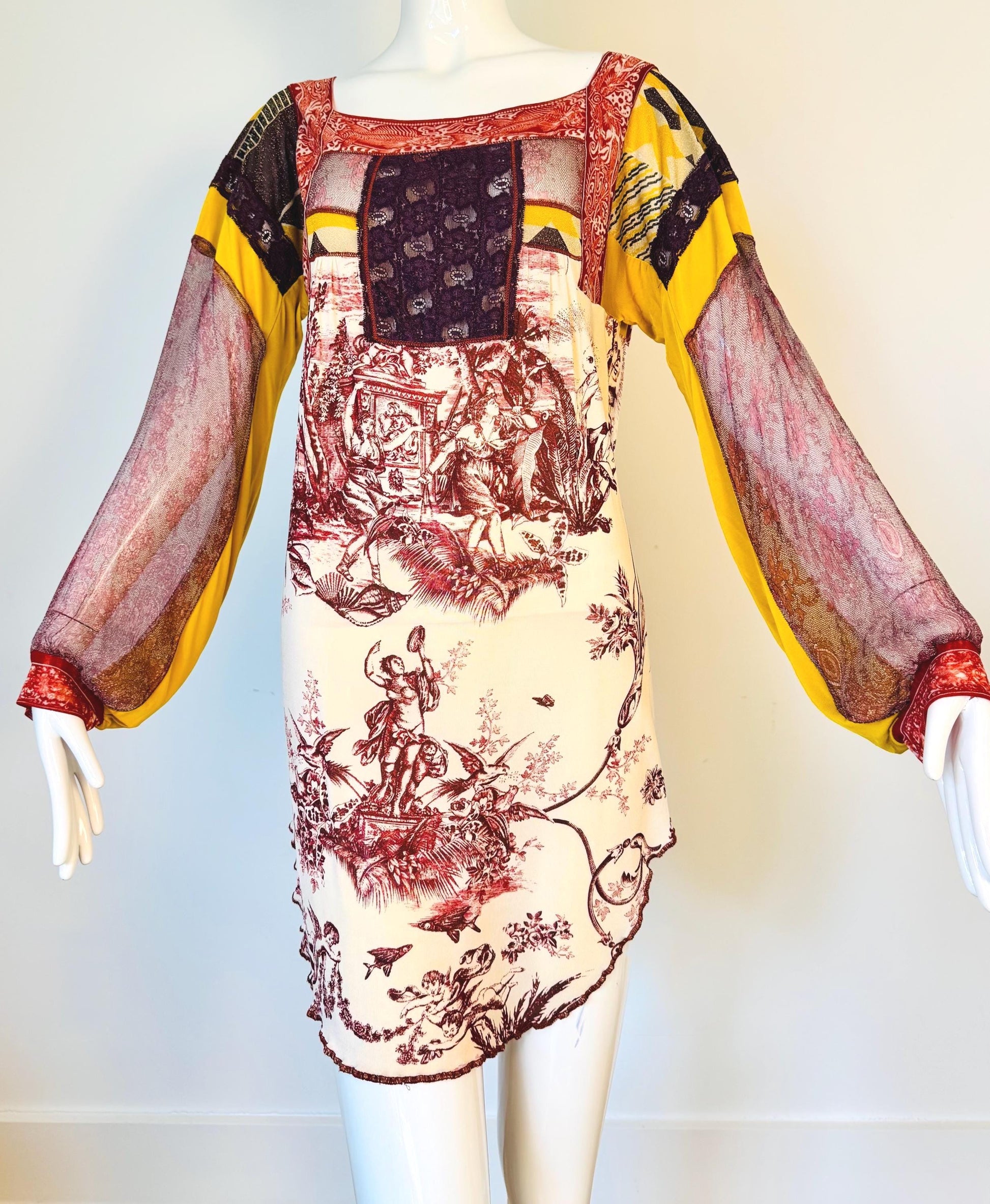 Vintage Jean Paul Gaultier Patchwork Mini Dress