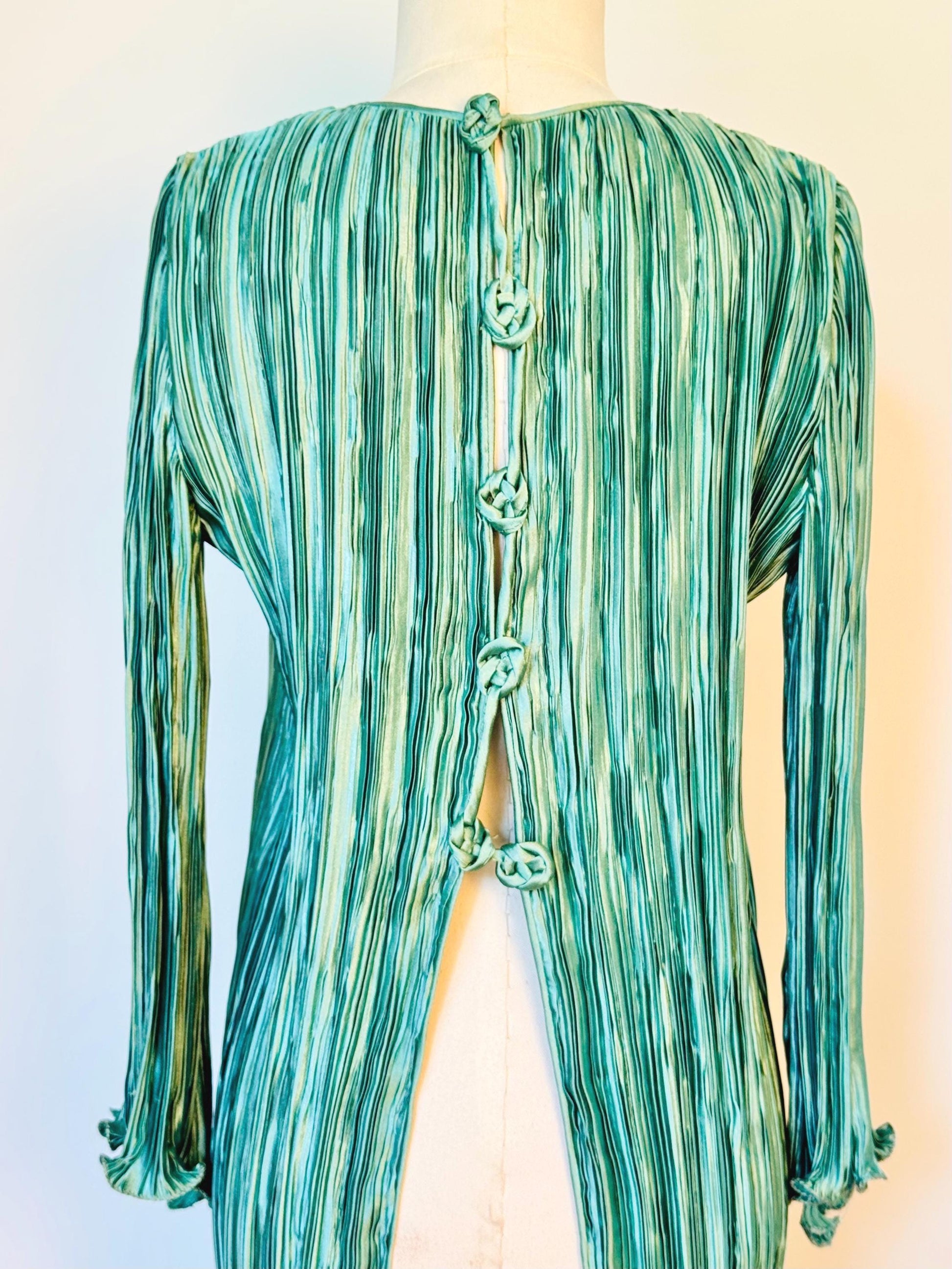 Late 70s Mary McFadden Plisse MIni Tunic Dress