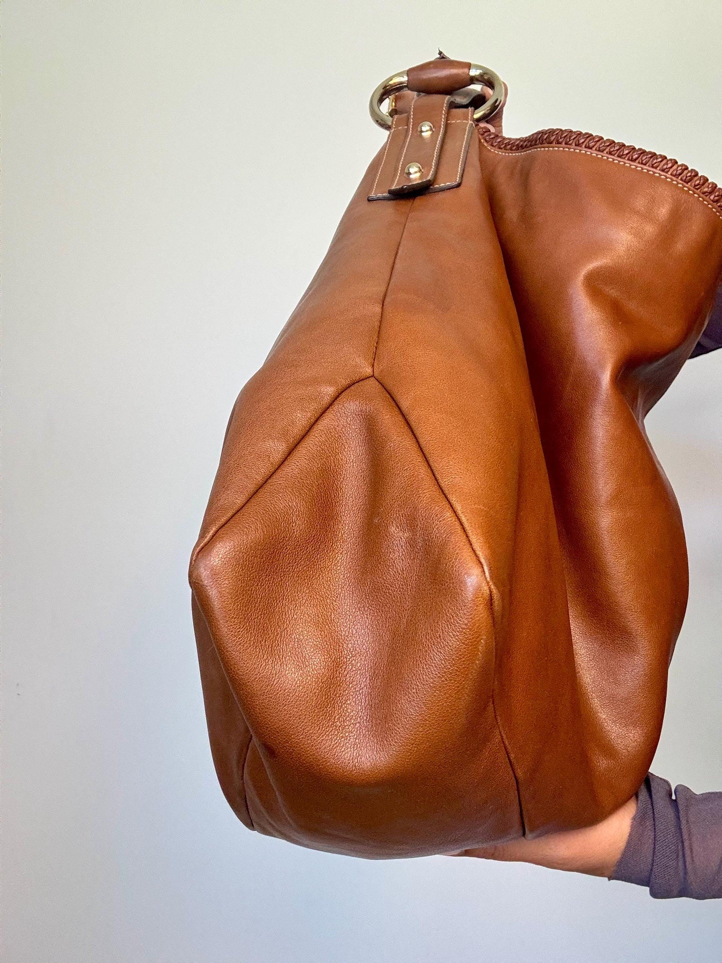 Tom Ford for Gucci Large Horsebit Leather Hobo Bag