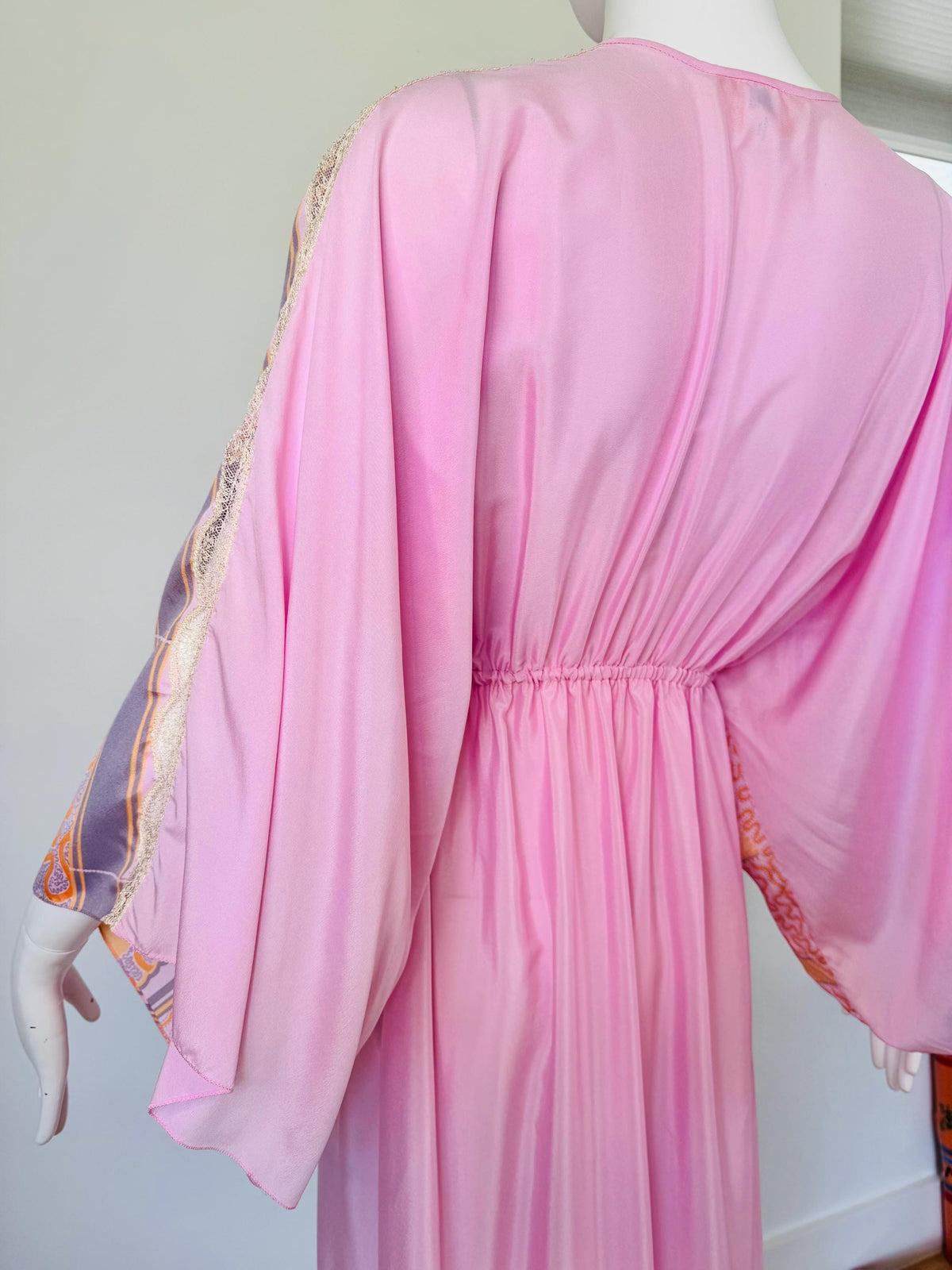 70s Zandra Rhodes Printed Caftan Dress