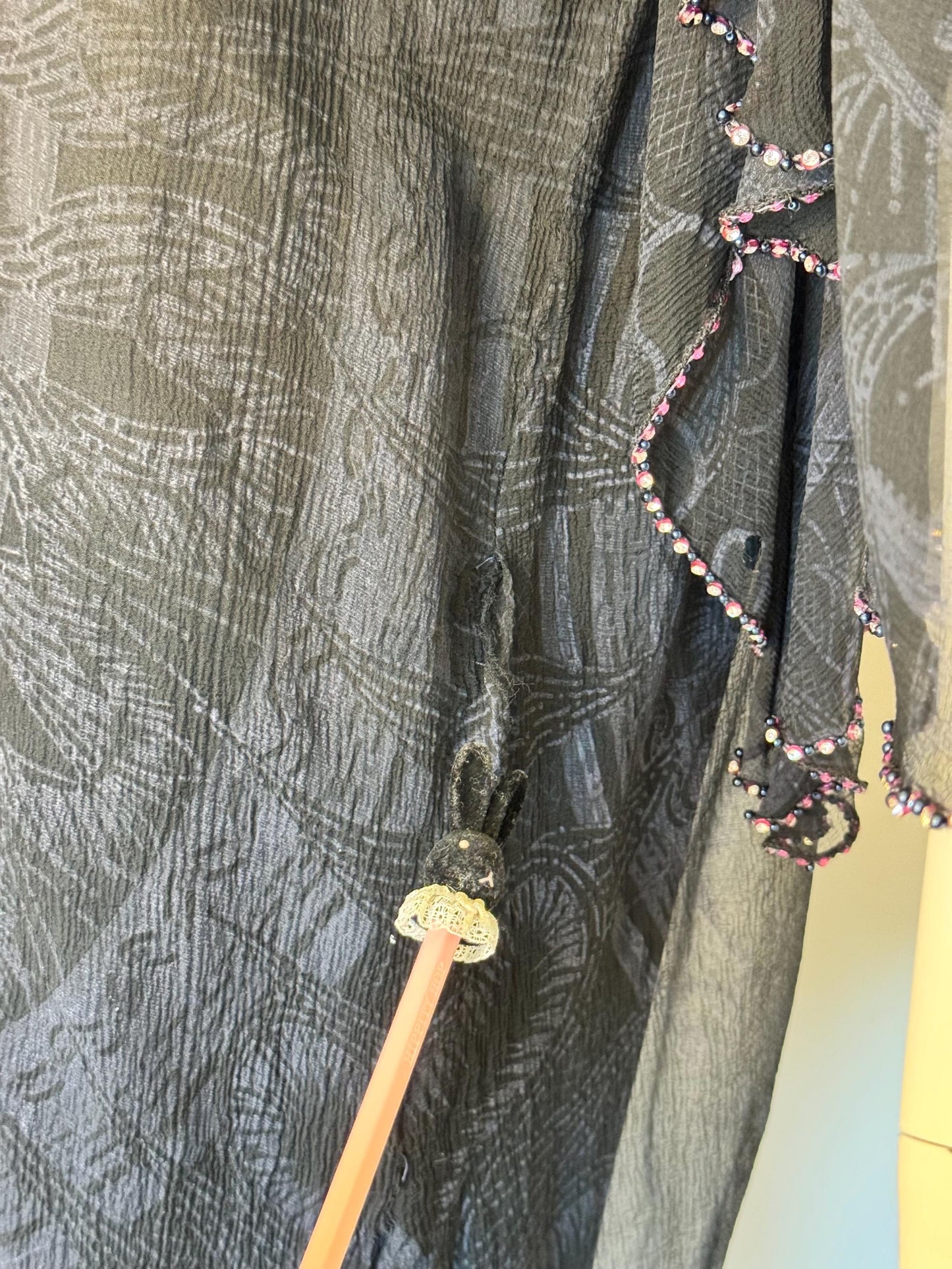 Zandra Rhodes 80s Silk Print Bubble Dress