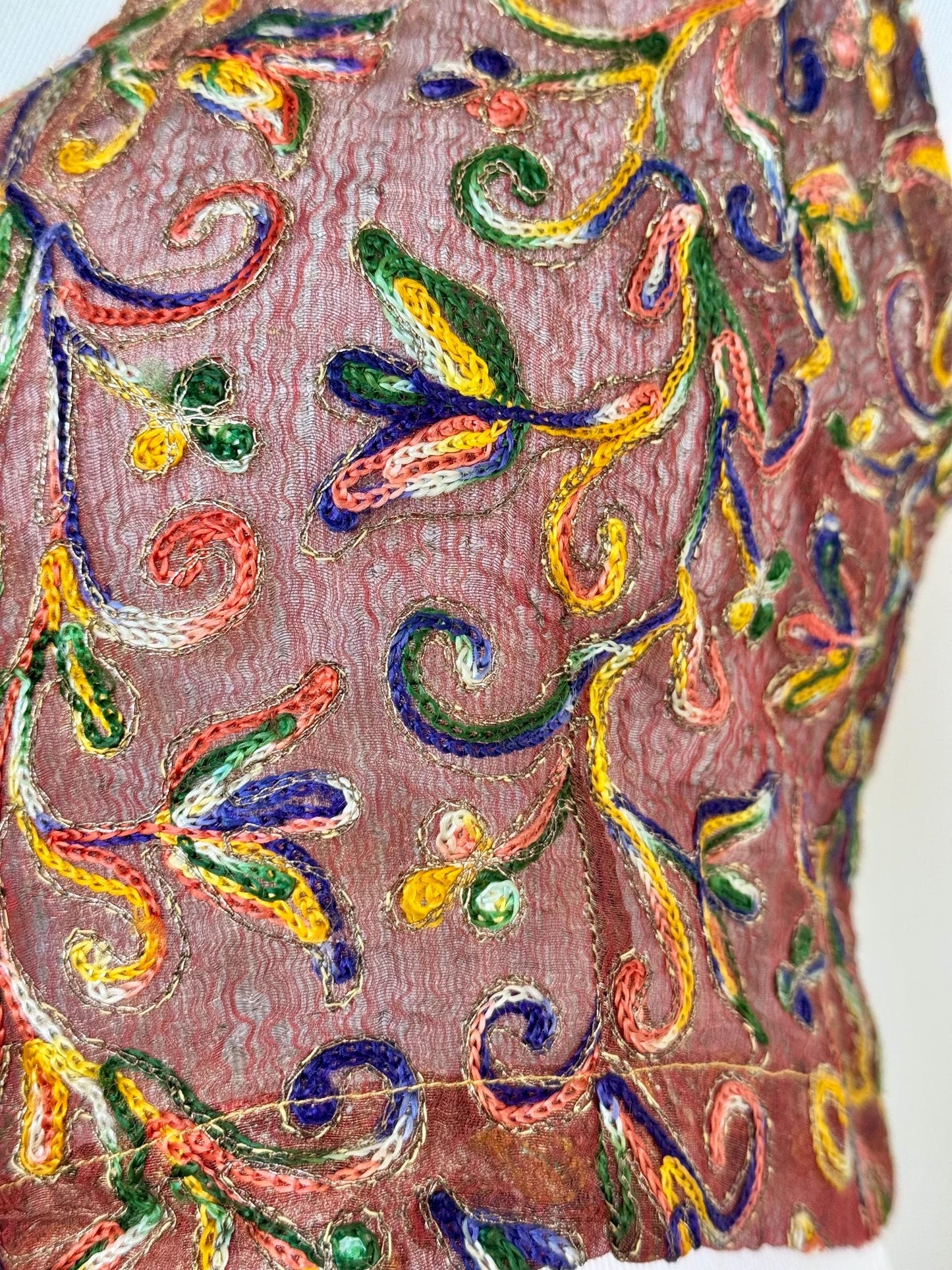 90s Todd Oldham Hand Embroidered Vest