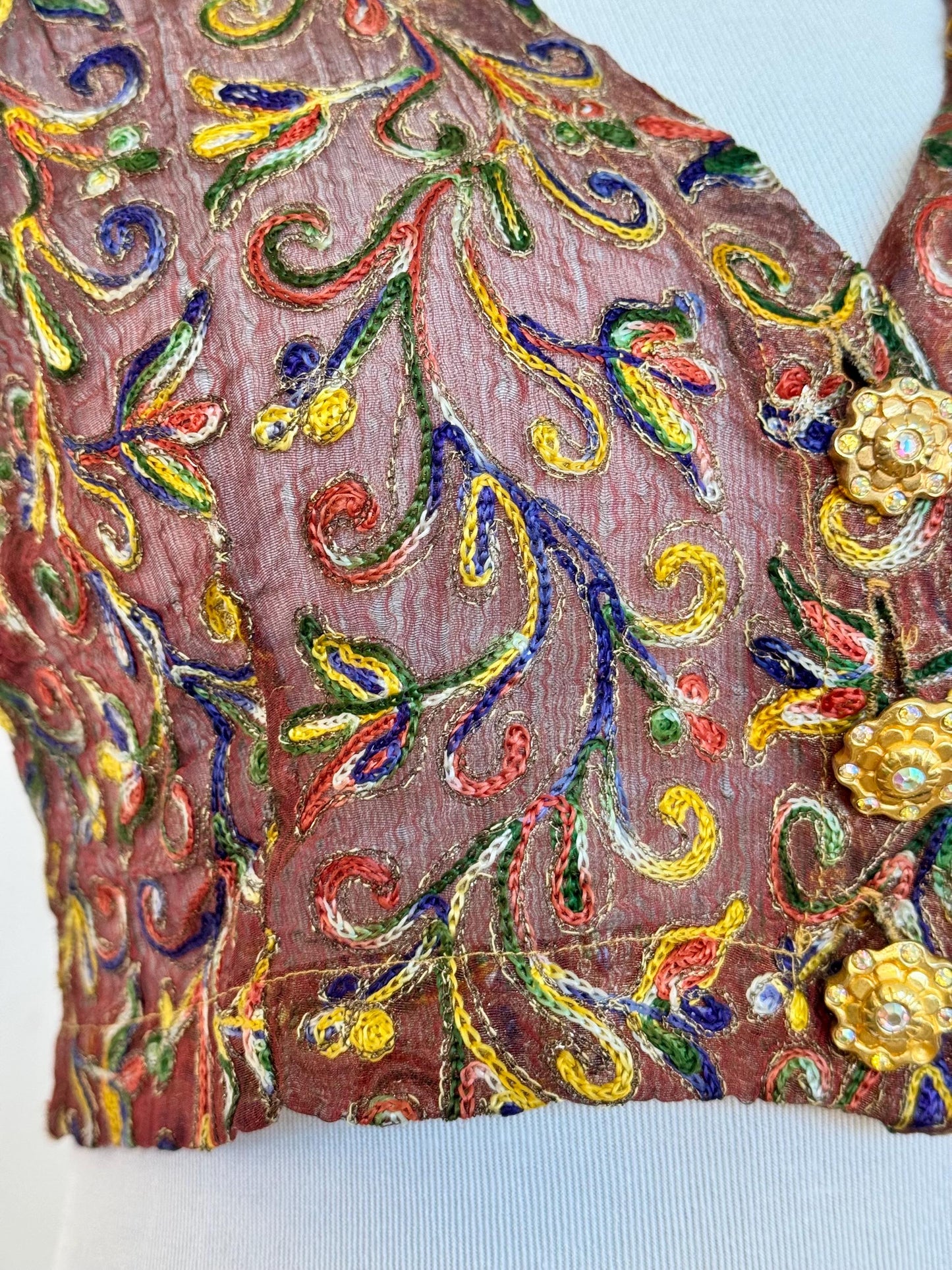 90s Todd Oldham Hand Embroidered Vest