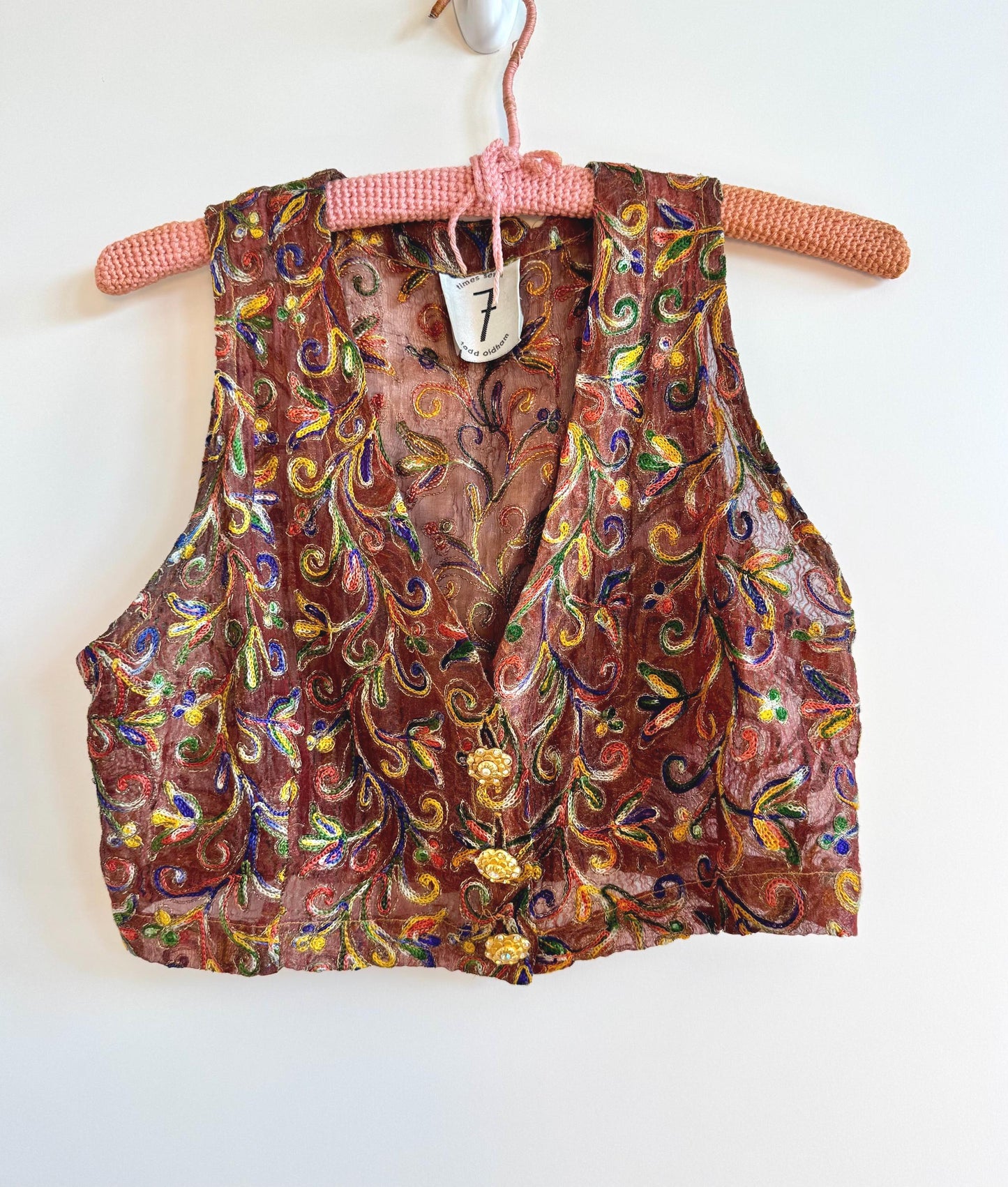 90s Todd Oldham Hand Embroidered Vest