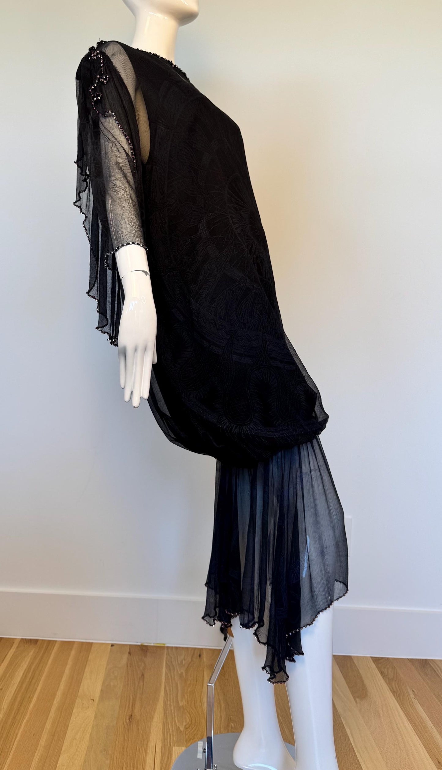 Zandra Rhodes 80s Silk Print Bubble Dress
