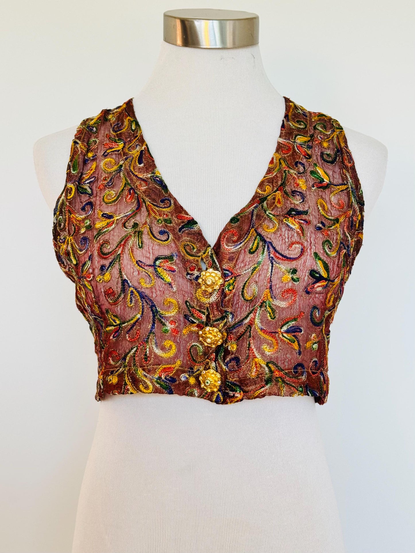 90s Todd Oldham Hand Embroidered Vest