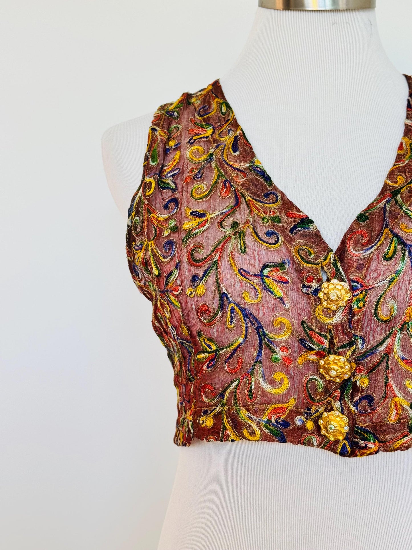 90s Todd Oldham Hand Embroidered Vest