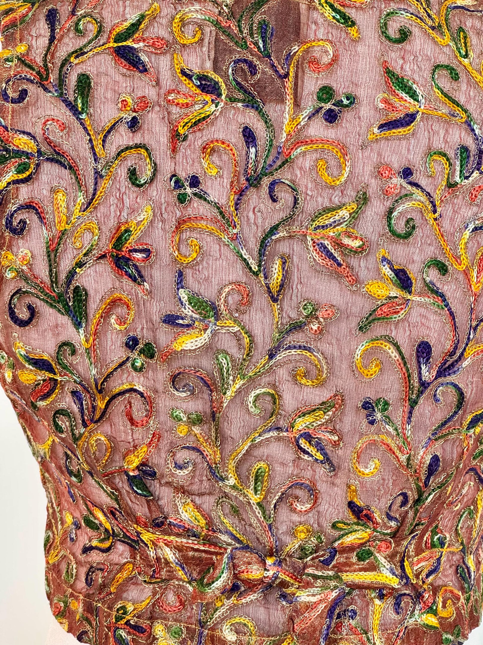 90s Todd Oldham Hand Embroidered Vest
