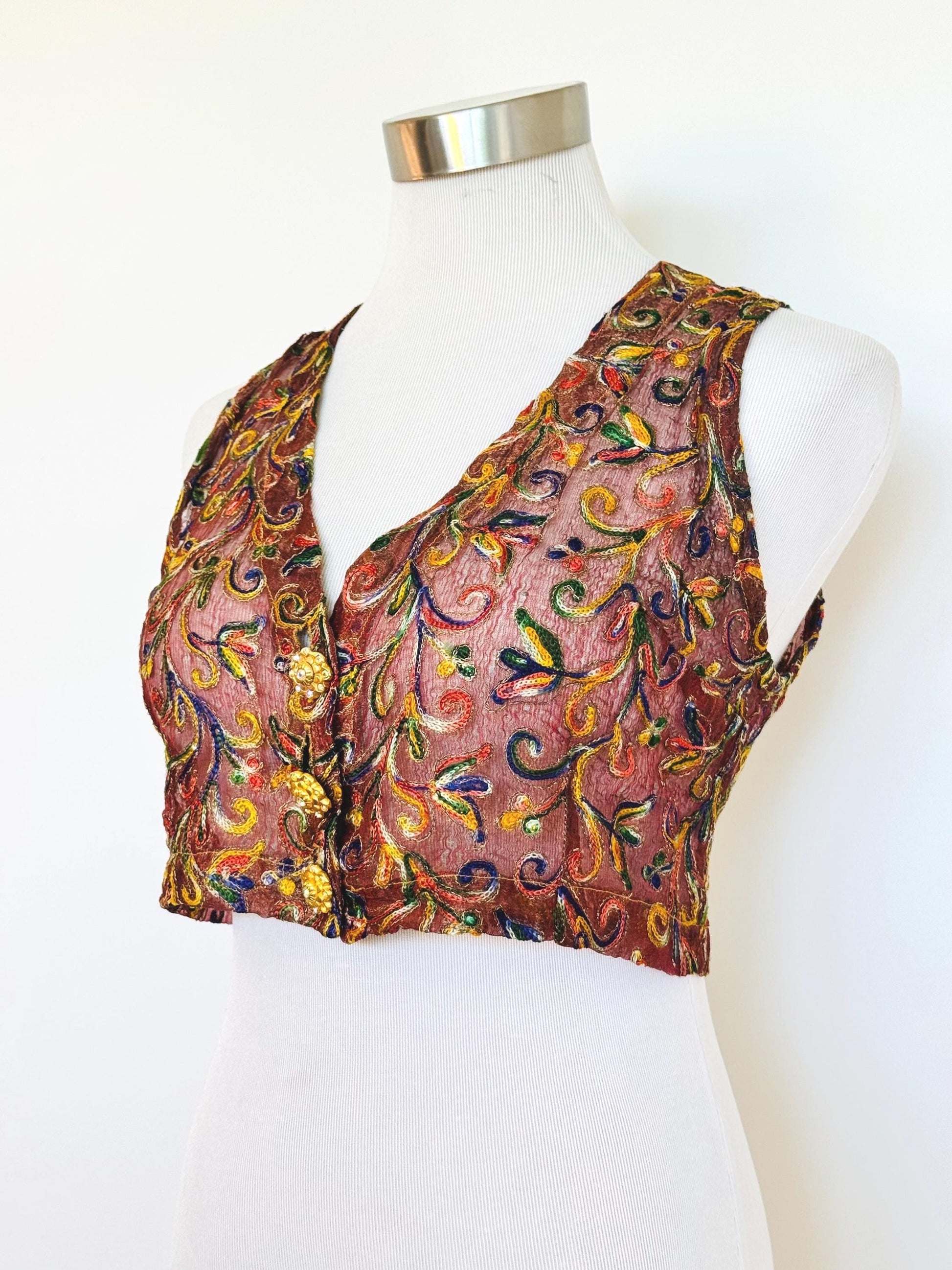 90s Todd Oldham Hand Embroidered Vest
