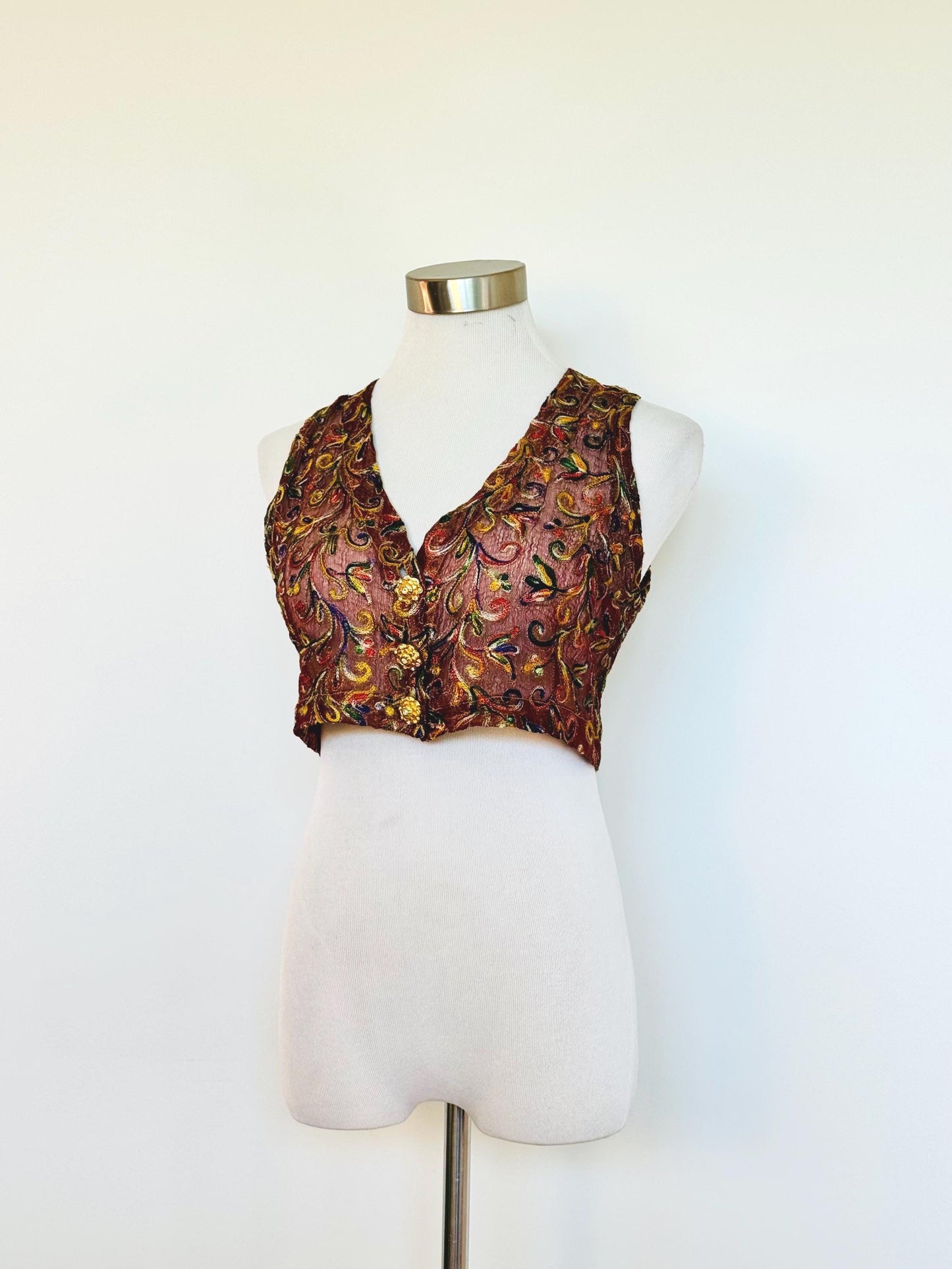 90s Todd Oldham Hand Embroidered Vest