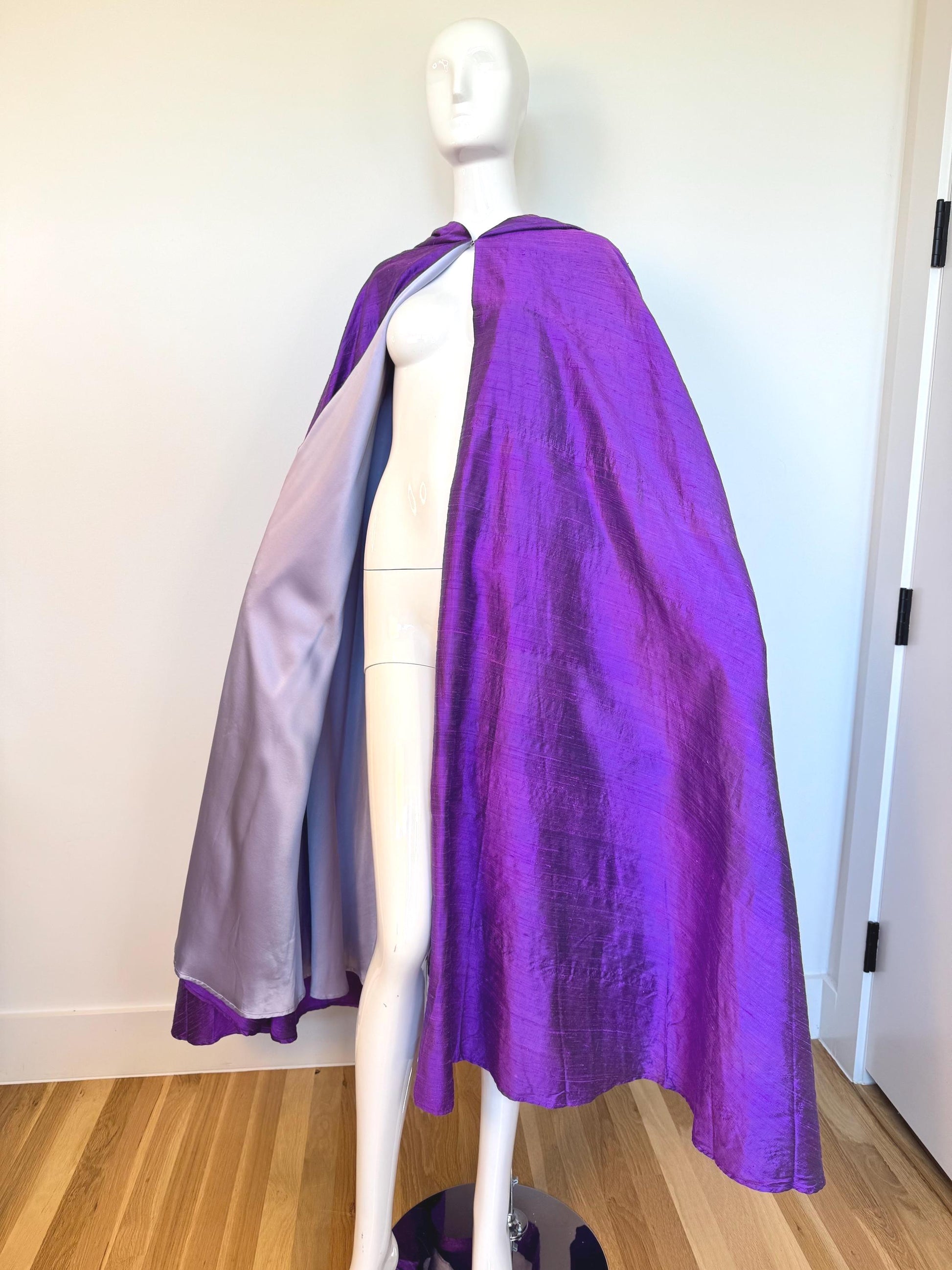 OOAK Silk Hooded Cape