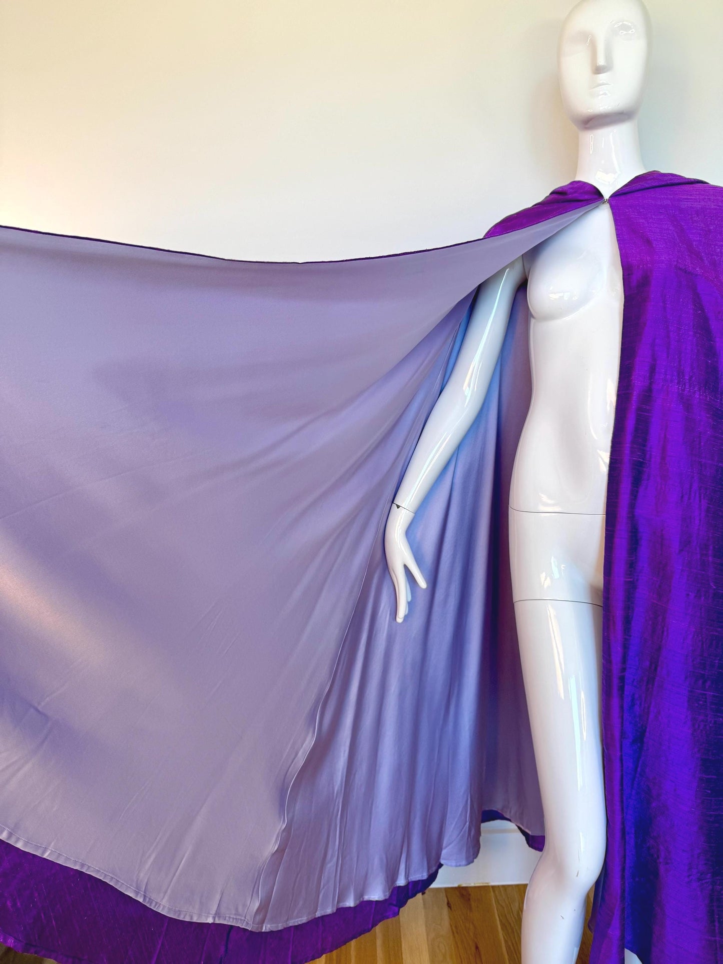 OOAK Silk Hooded Cape
