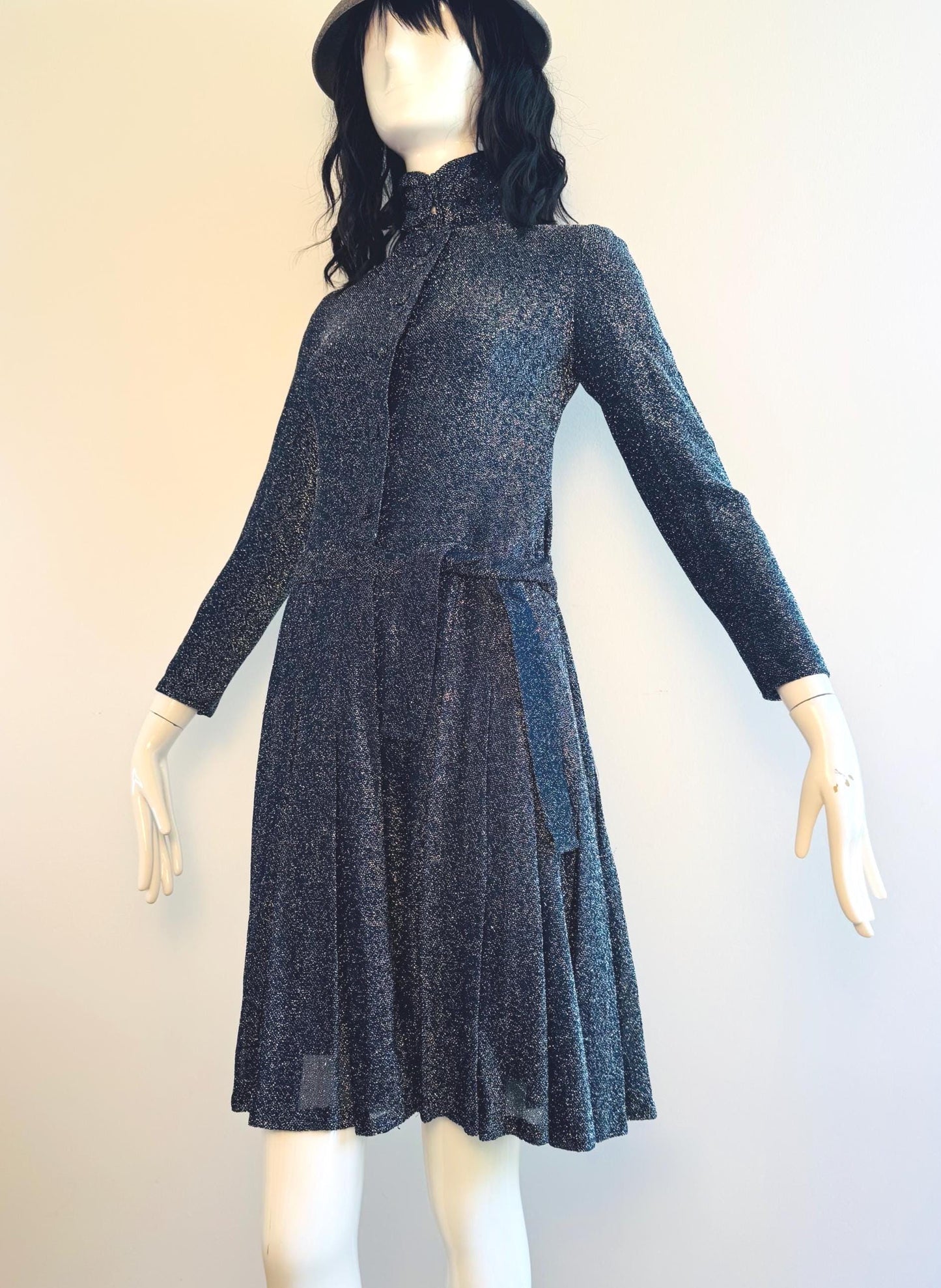 60s Geoffrey Beene Mod Lurex Dress