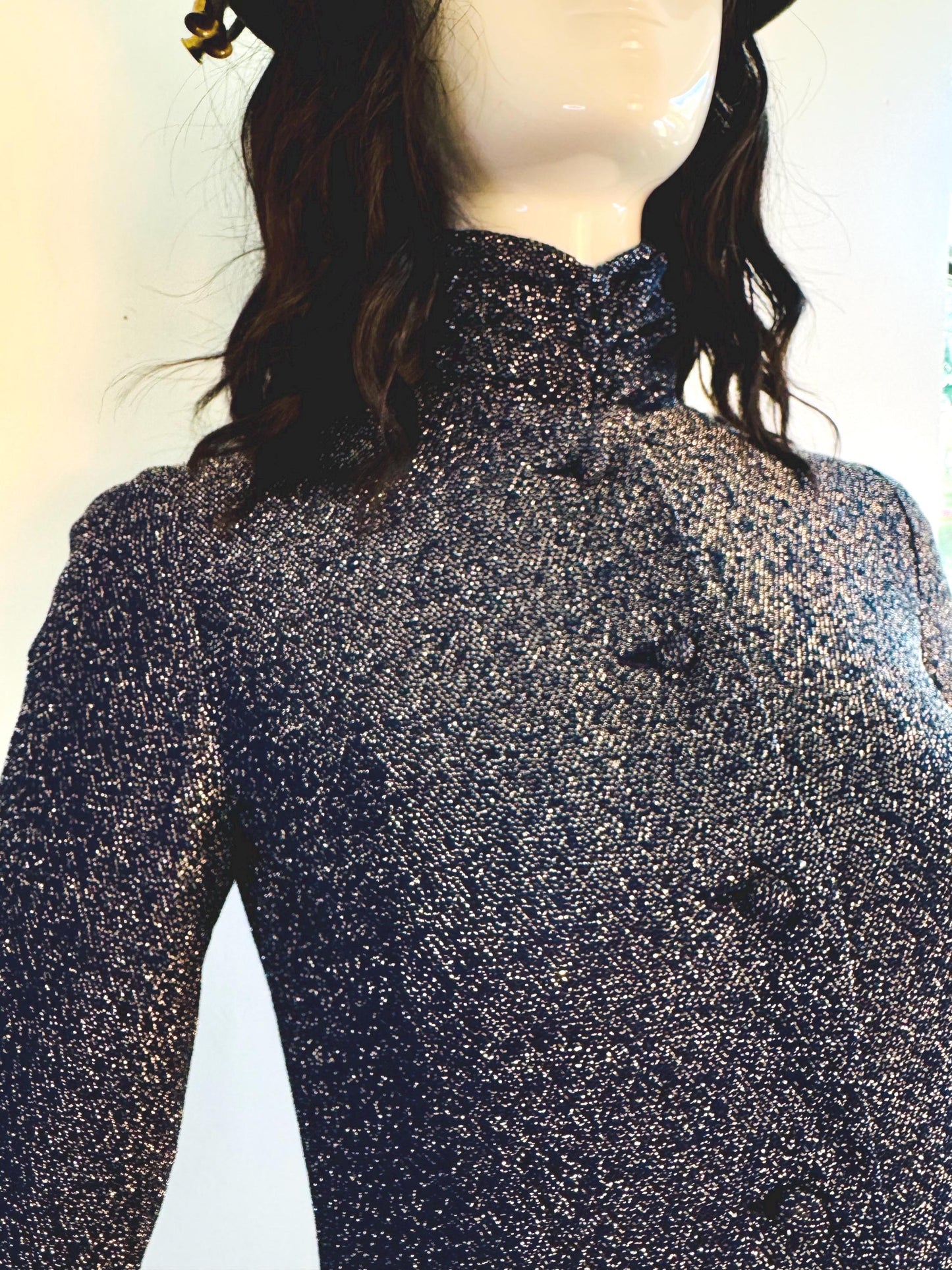 60s Geoffrey Beene Mod Lurex Dress