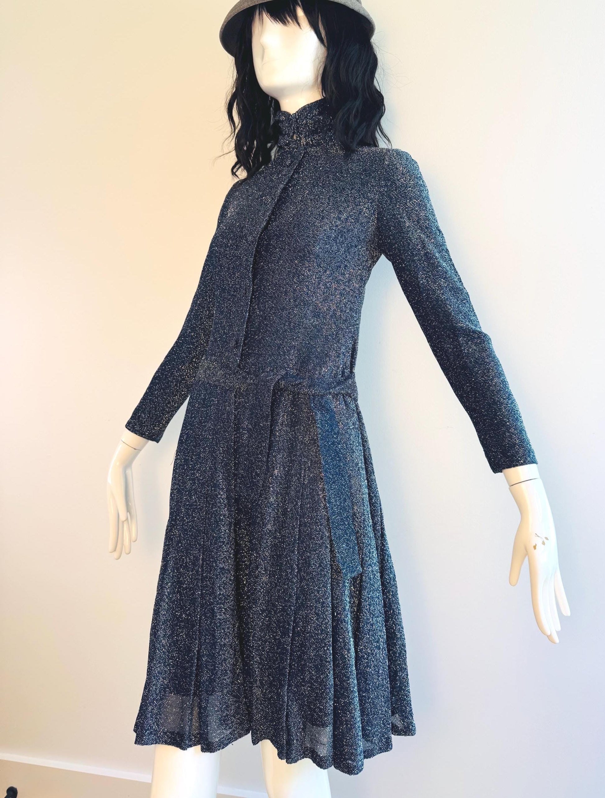 60s Geoffrey Beene Mod Lurex Dress