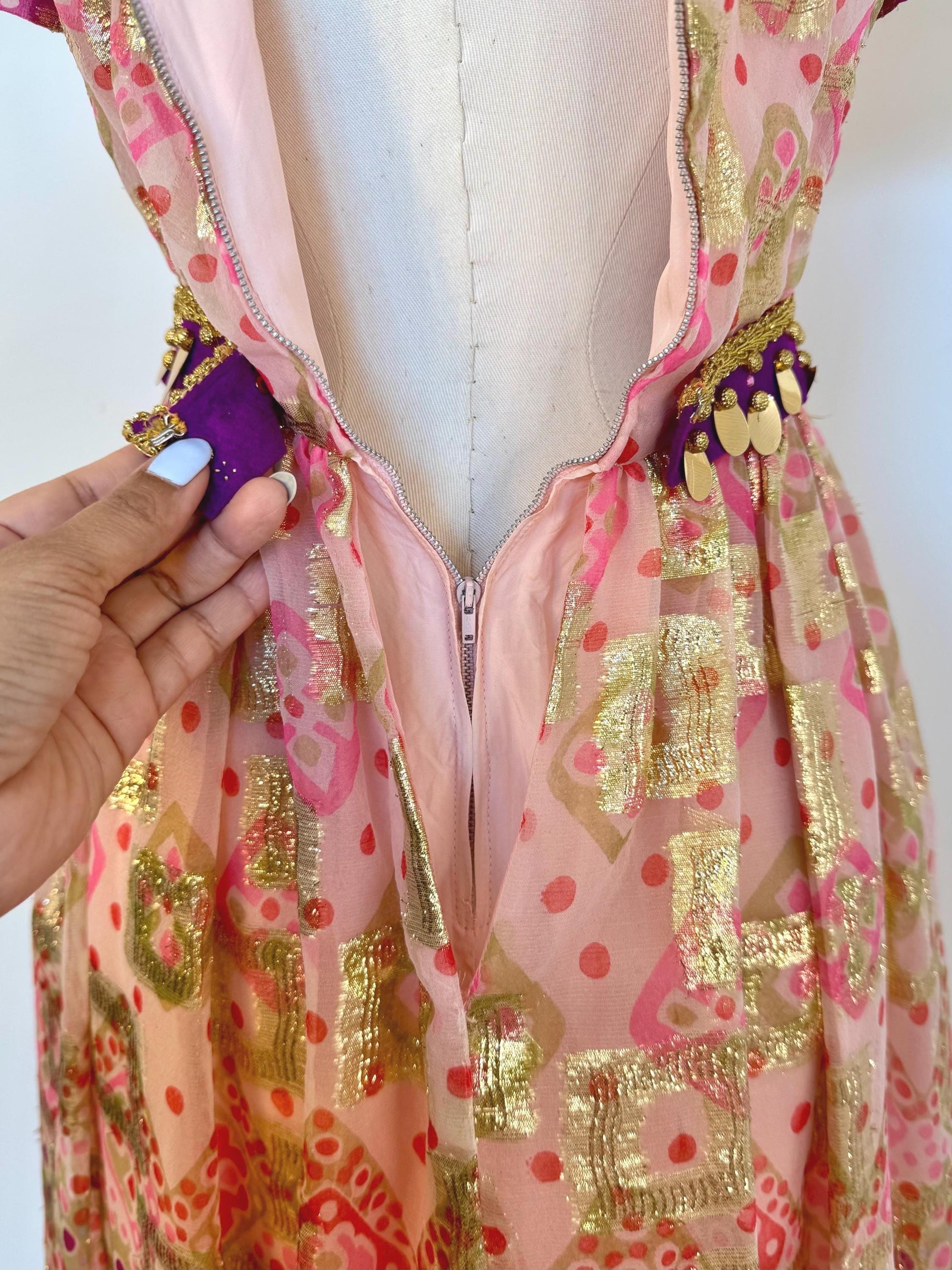 1960s Gino Charles by Malcolm Starr Exquisite Gown