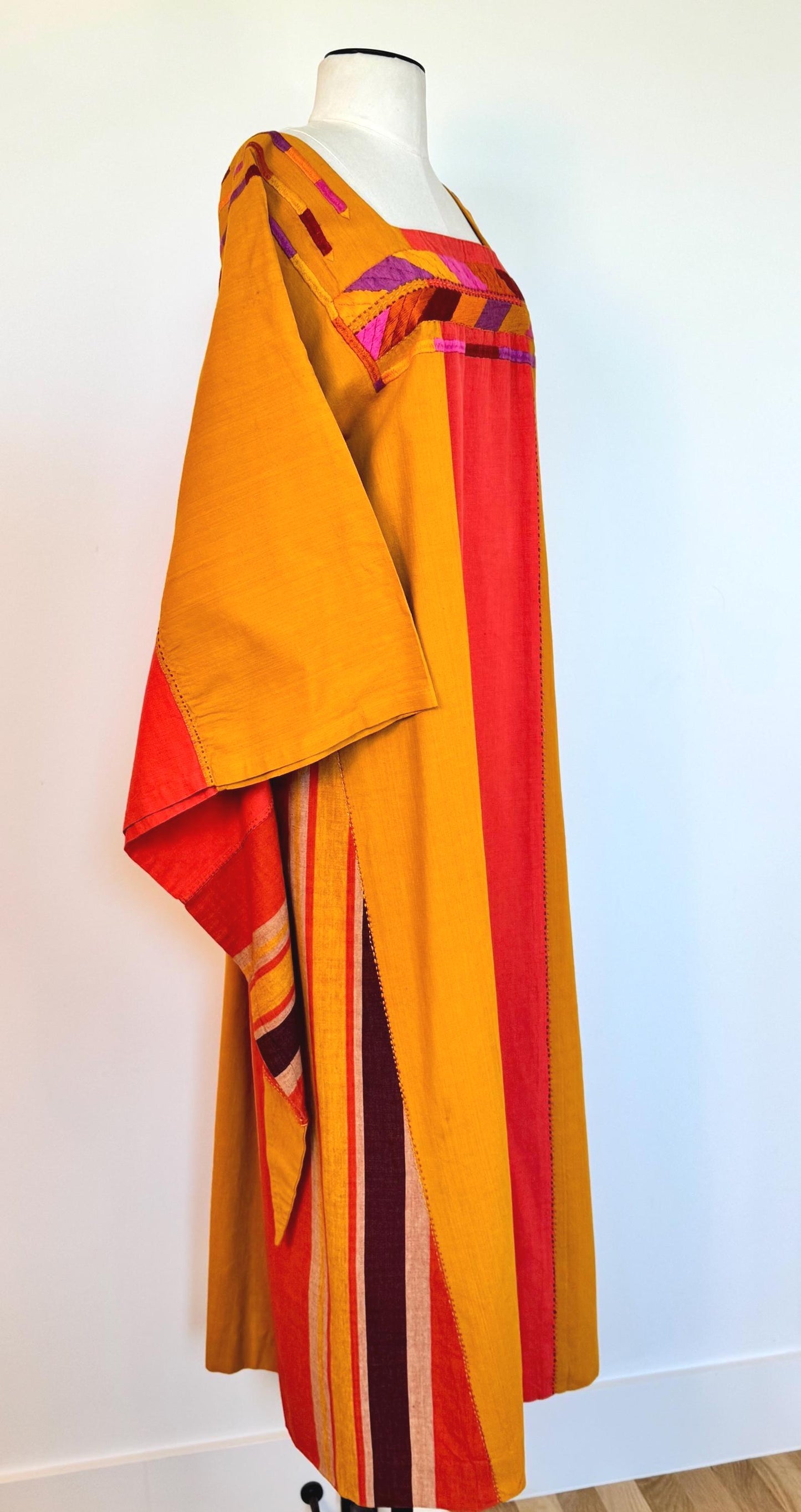 1960s JOSEFA Organic Cotton Angel Wings Caftan