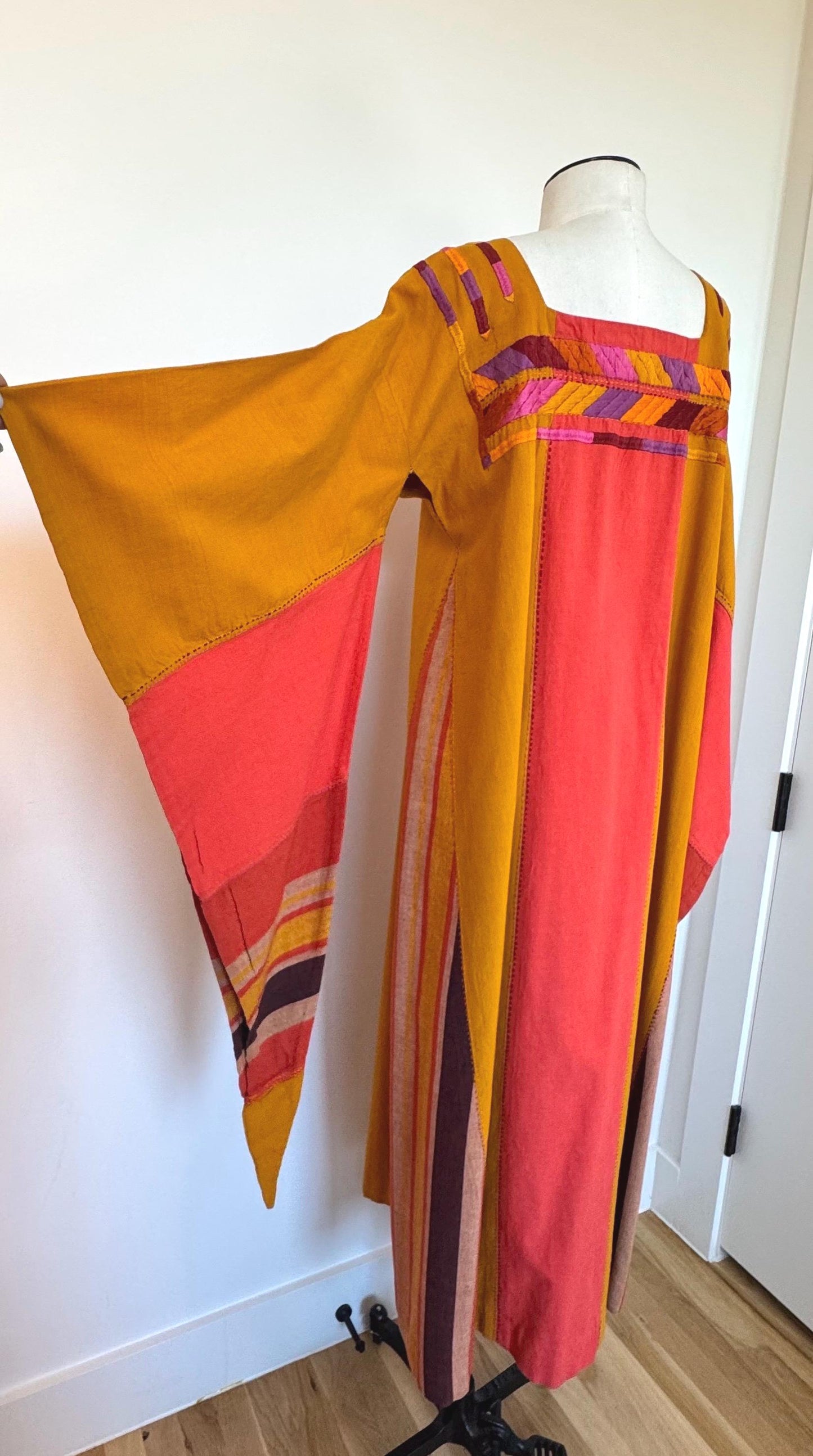 1960s JOSEFA Organic Cotton Angel Wings Caftan