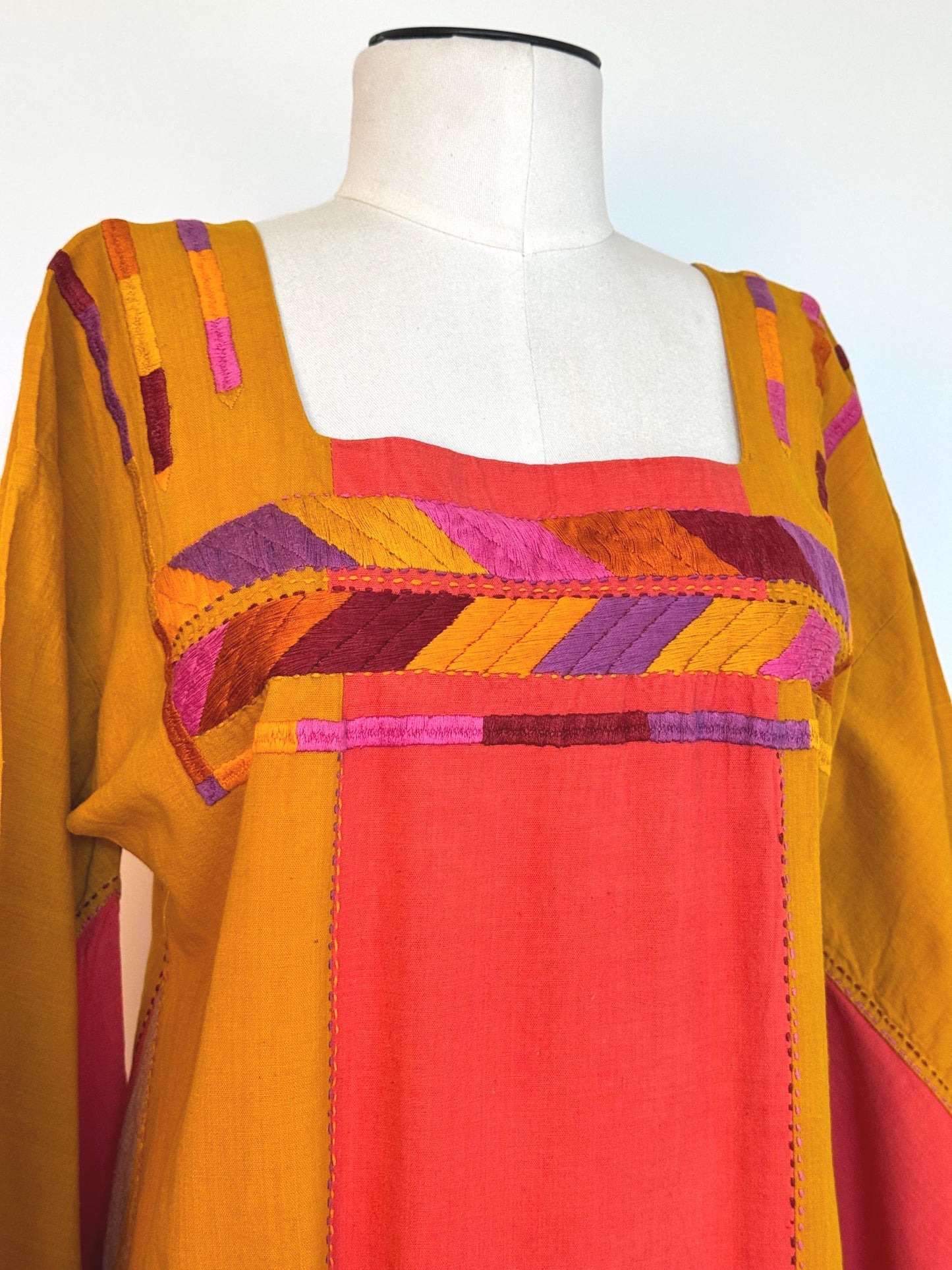 1960s JOSEFA Organic Cotton Angel Wings Caftan