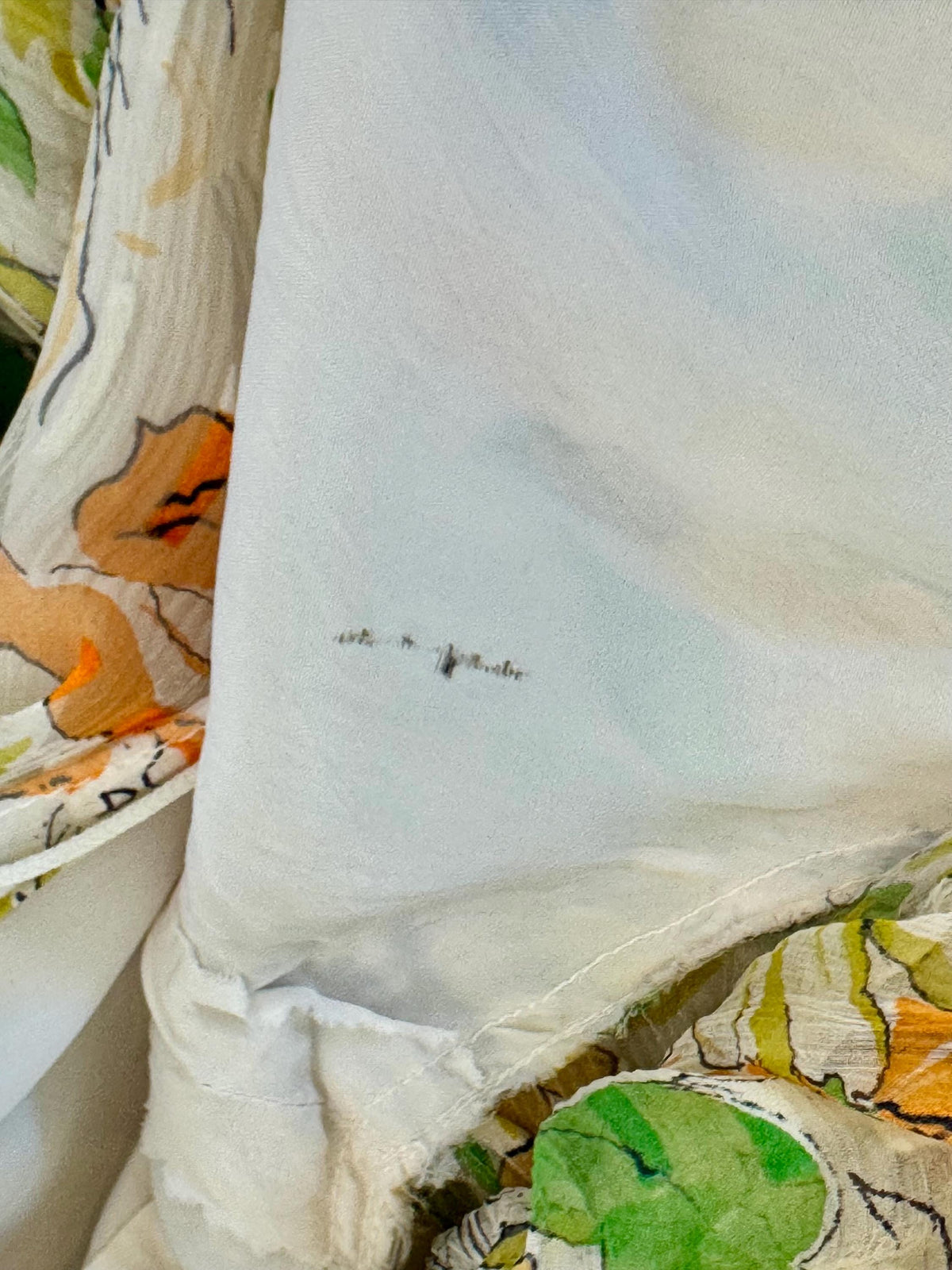 Vintage Silk Chiffon Caftan Gown With Sash