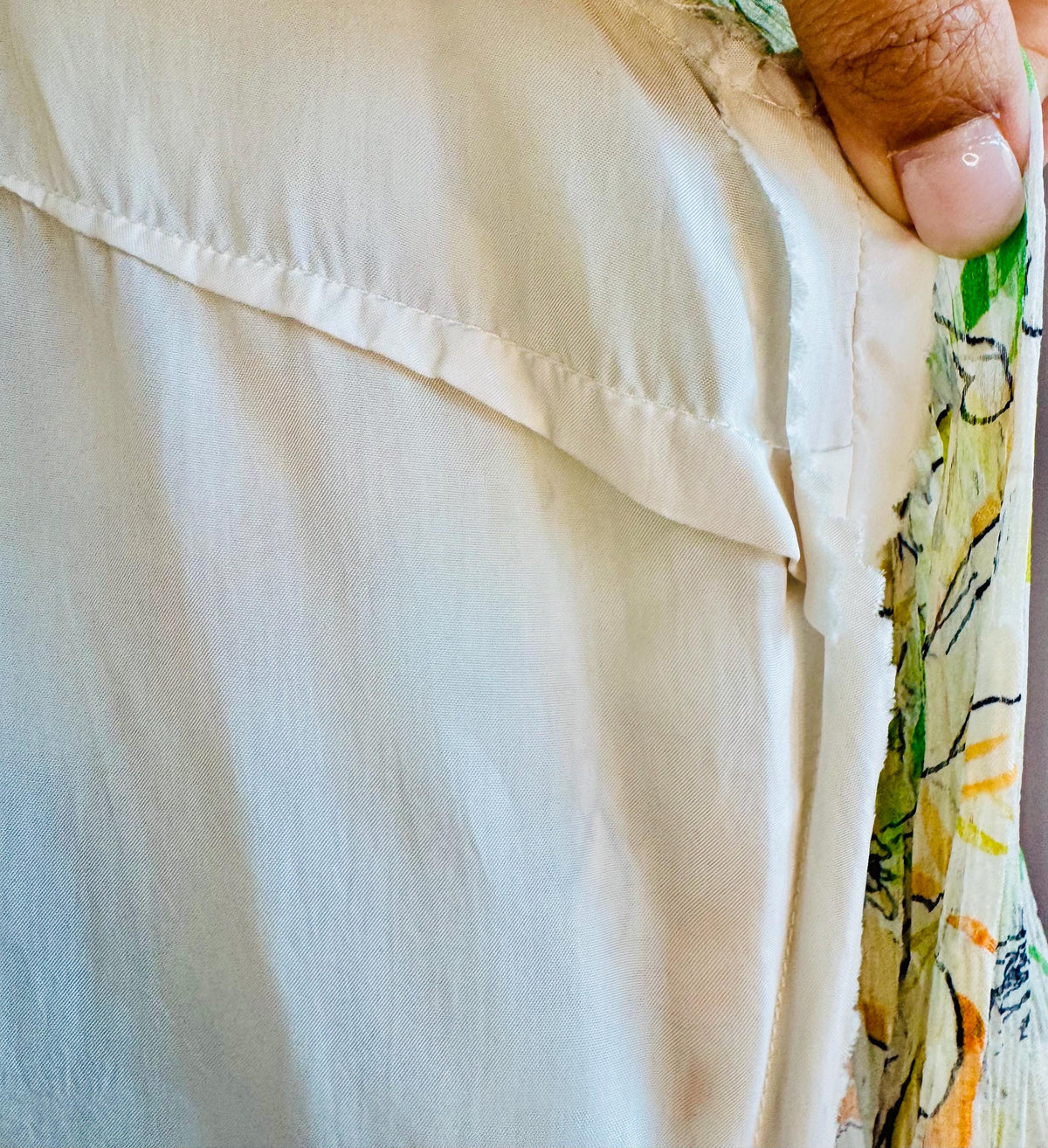 Vintage Silk Chiffon Caftan Gown With Sash