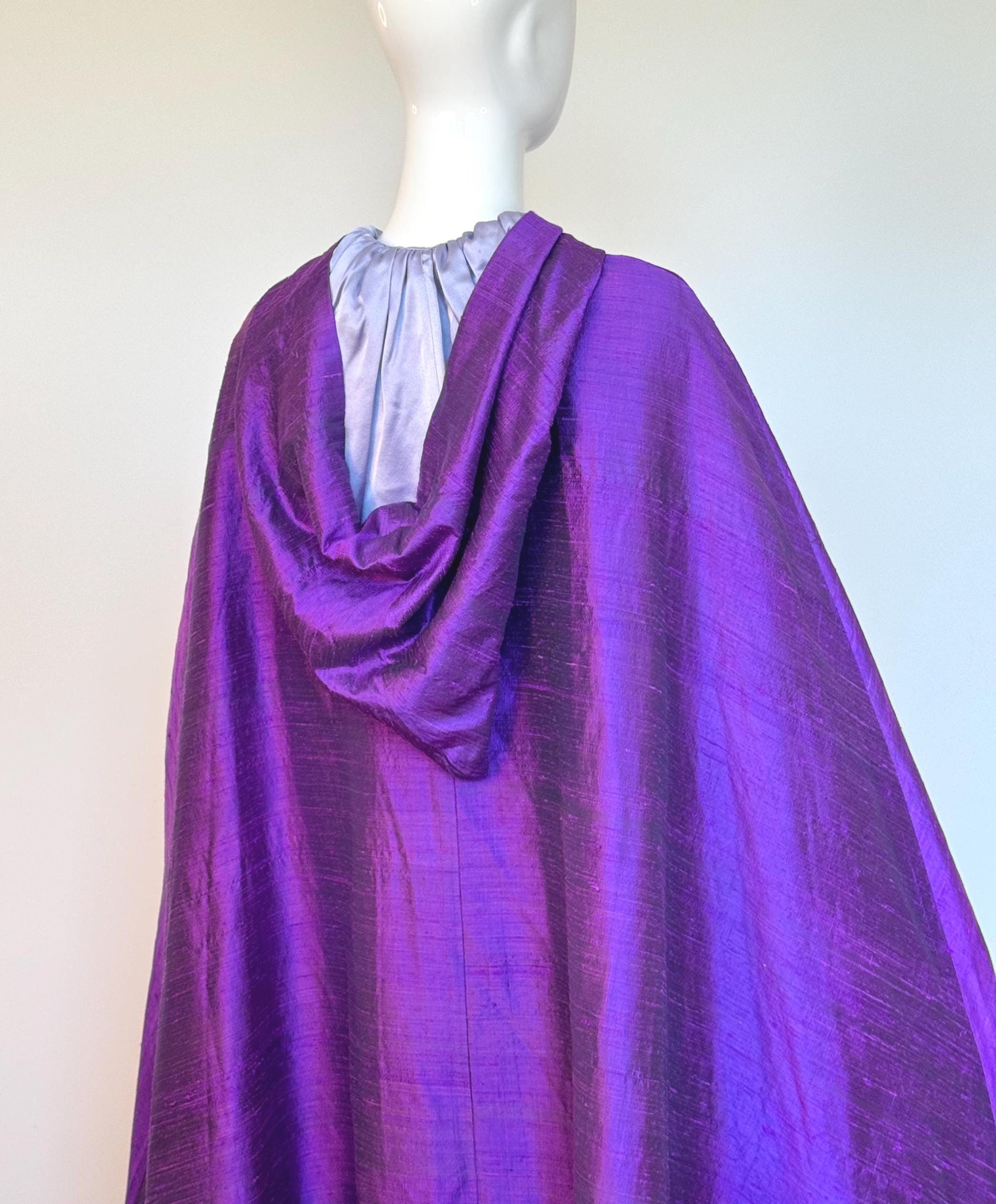 OOAK Silk Hooded Cape