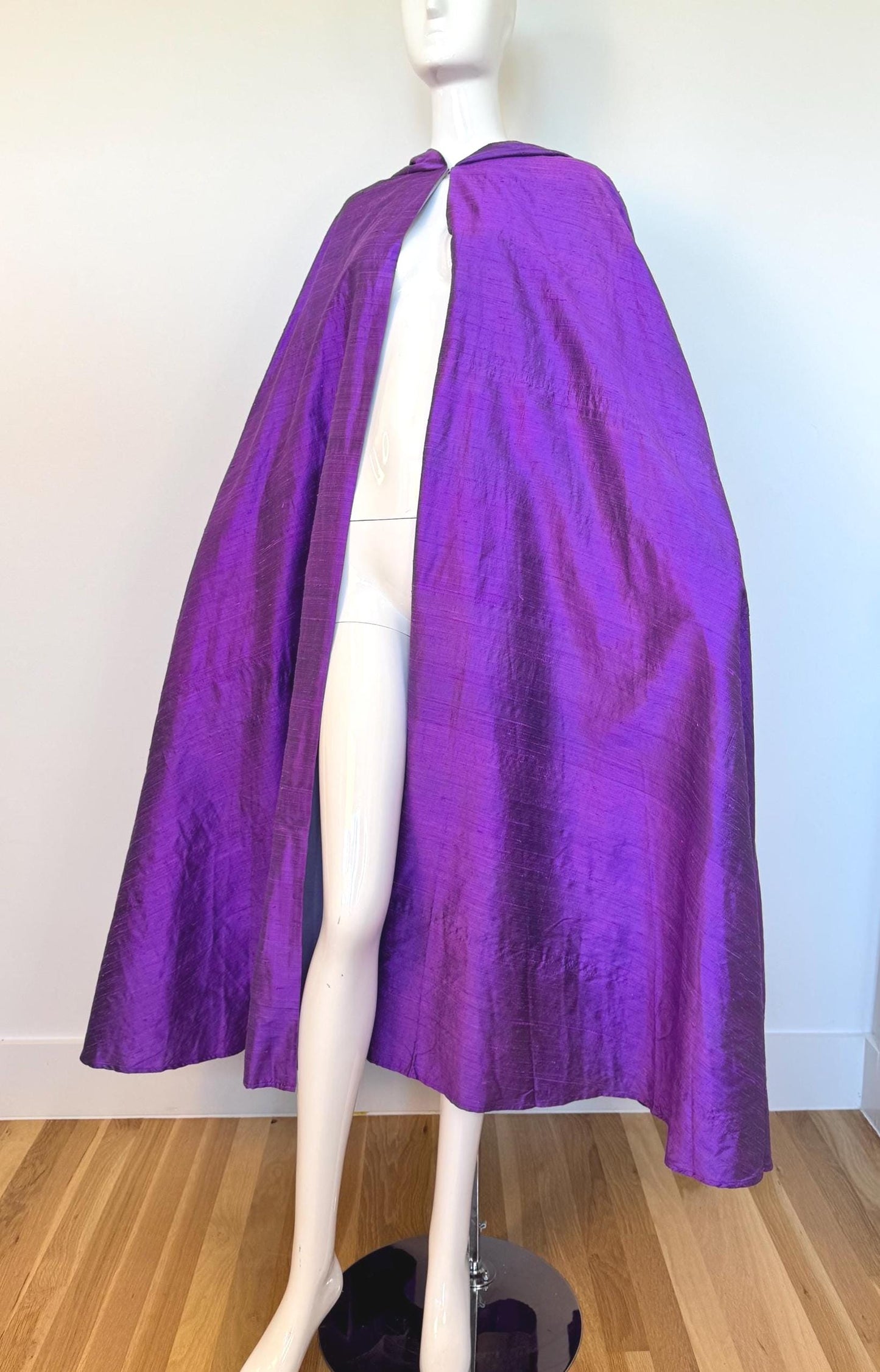 OOAK Silk Hooded Cape