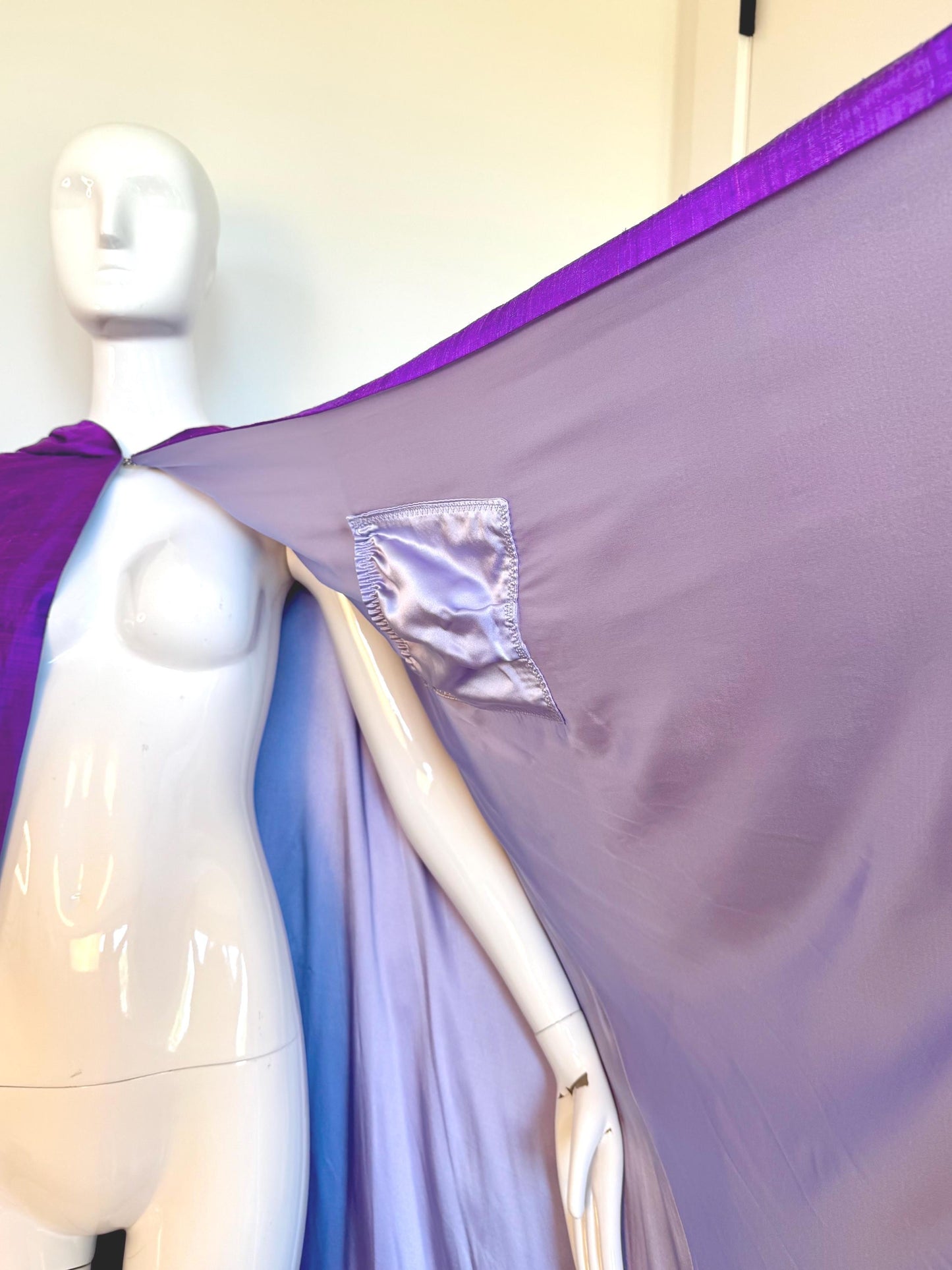 OOAK Silk Hooded Cape
