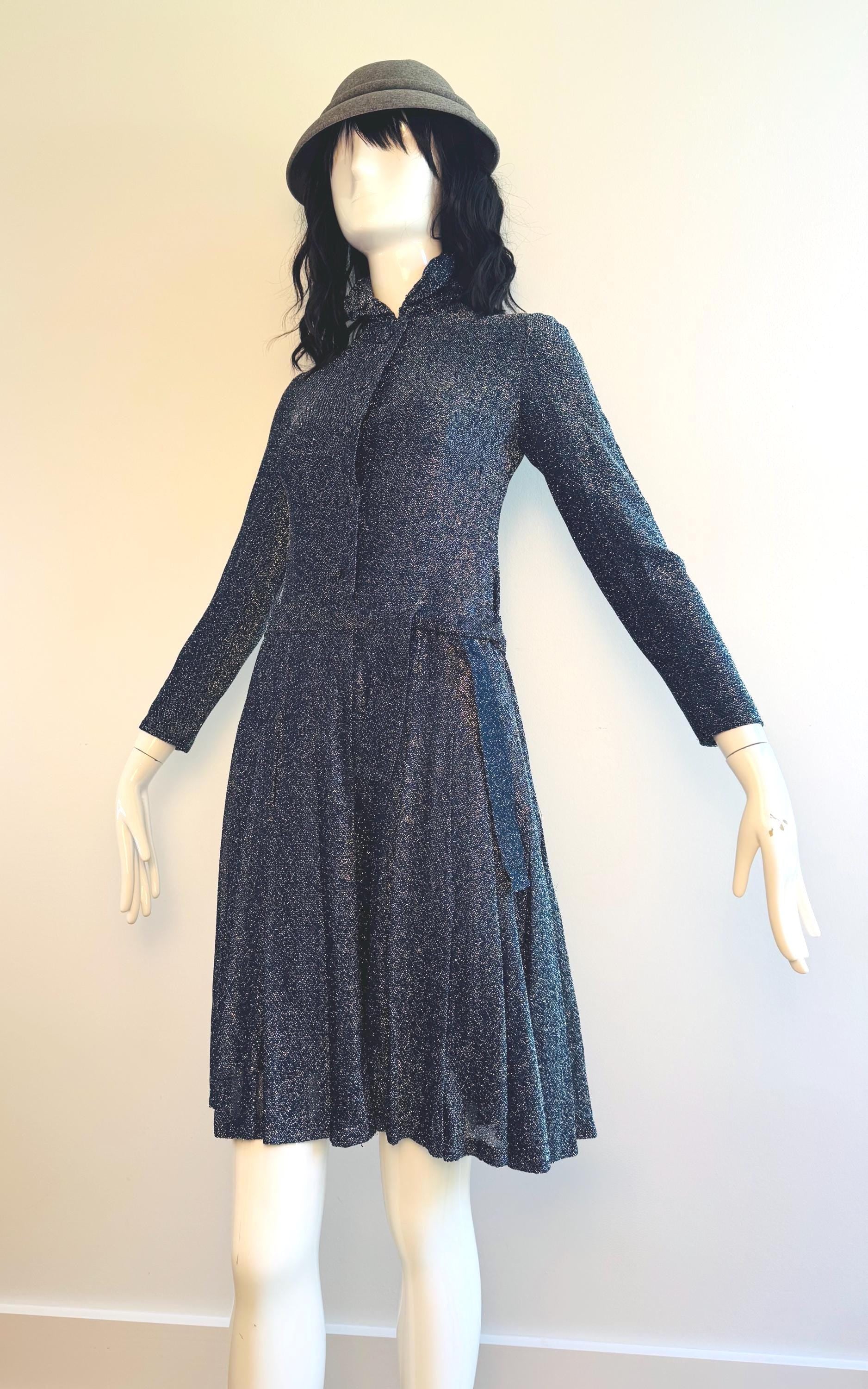 60s Geoffrey Beene Mod Lurex Dress