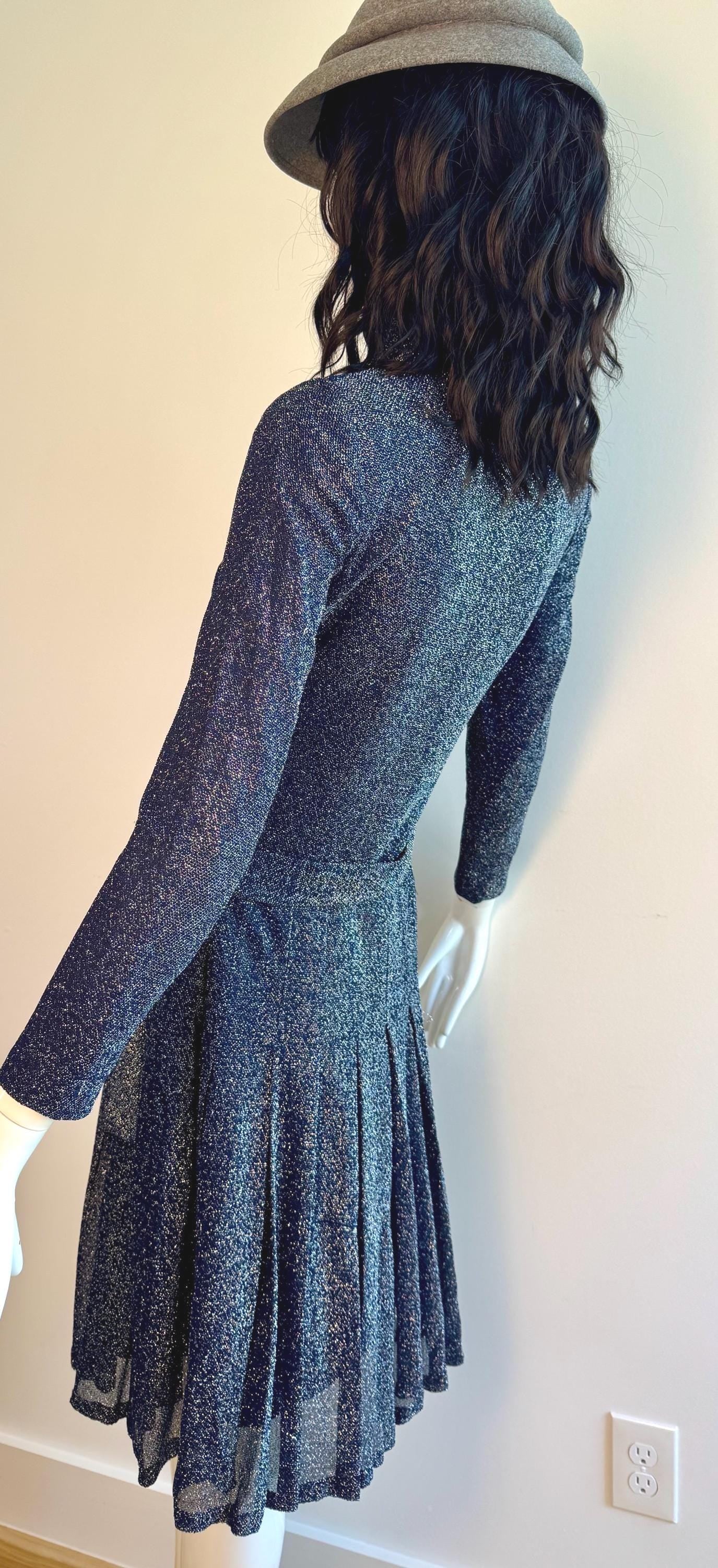 60s Geoffrey Beene Mod Lurex Dress