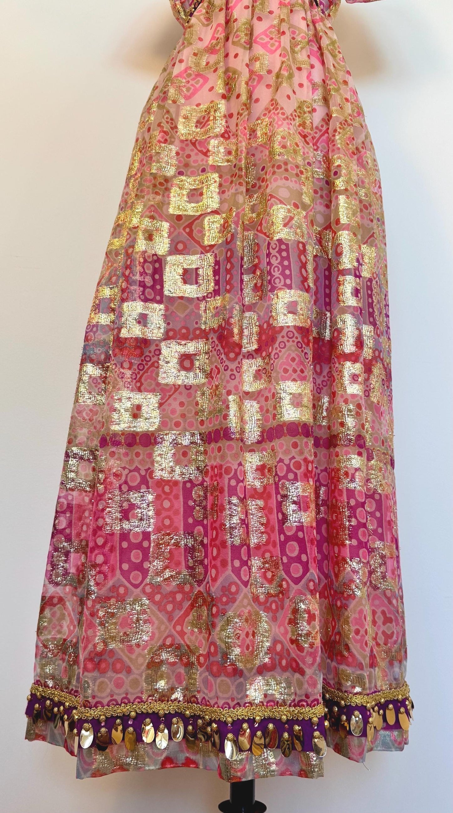 1960s Gino Charles by Malcolm Starr Exquisite Gown