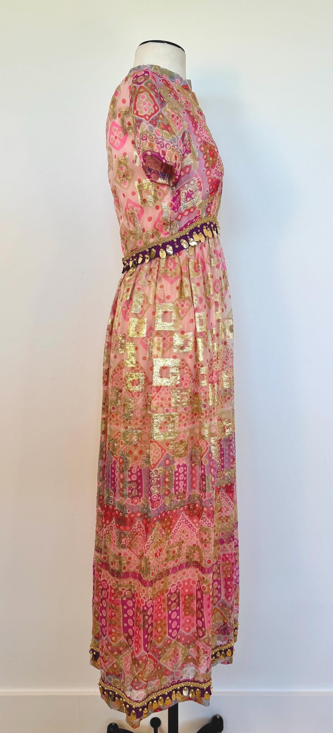 1960s Gino Charles by Malcolm Starr Exquisite Gown